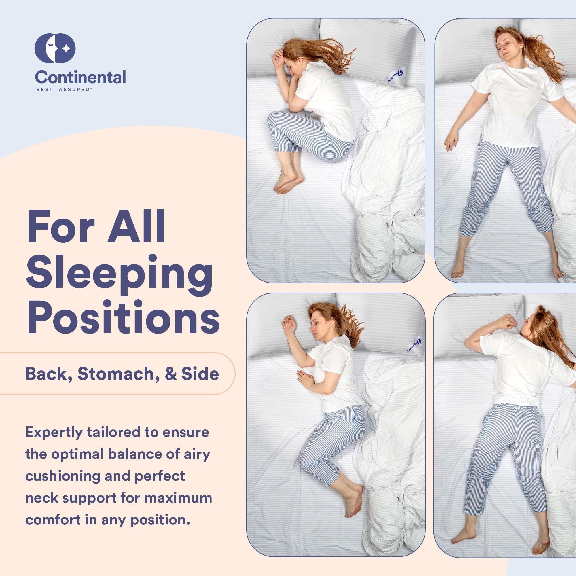 Continental Bedding Luxury Down Pillows King Size Set of 2 - Cool Breathable Bed Pillows for Sleeping, Back, Side, Stomach Sleepers – 700 FP, Firm - Image 5