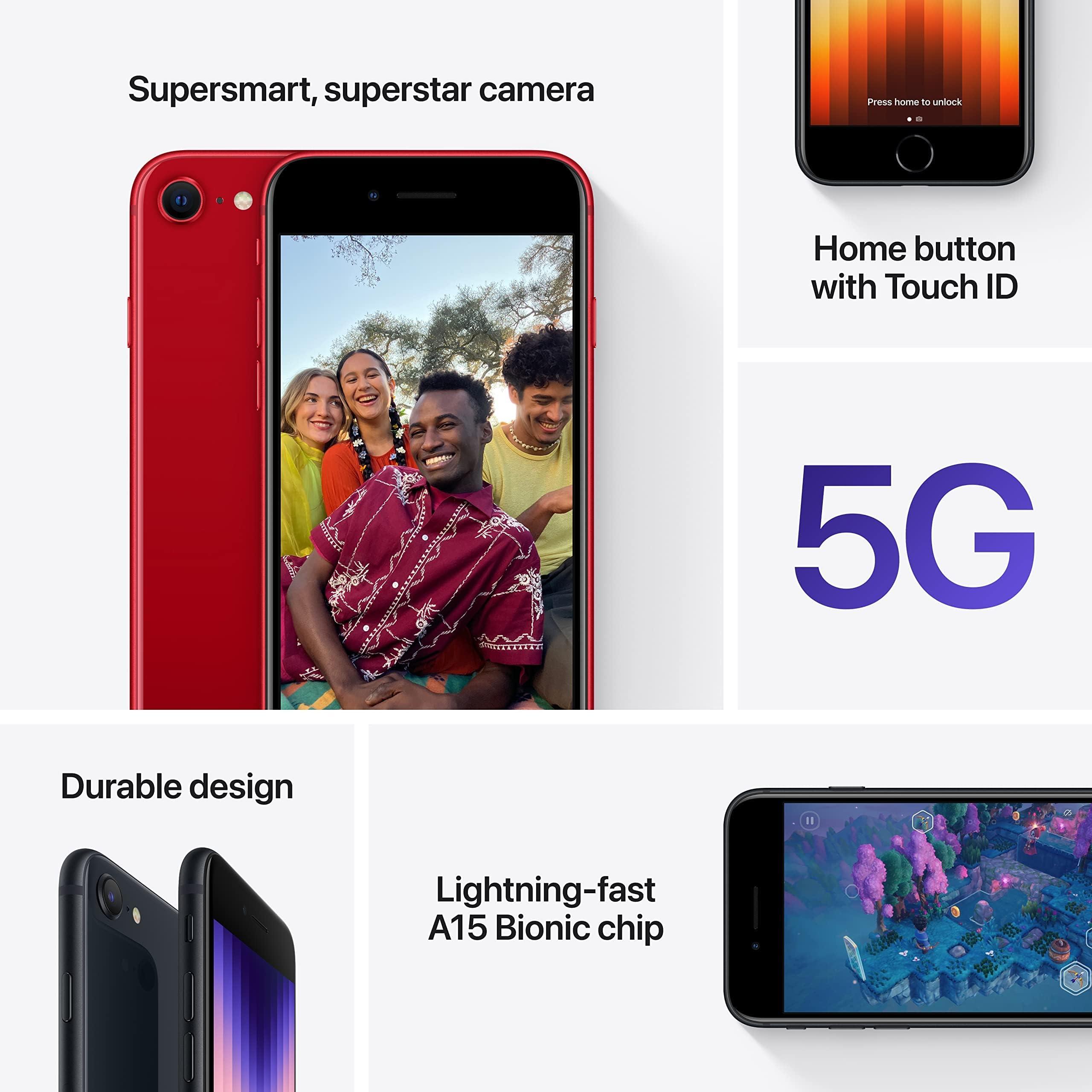 Apple iPhone SE 3rd Gen, 64GB, Midnight - Unlocked (Renewed) - Image 5