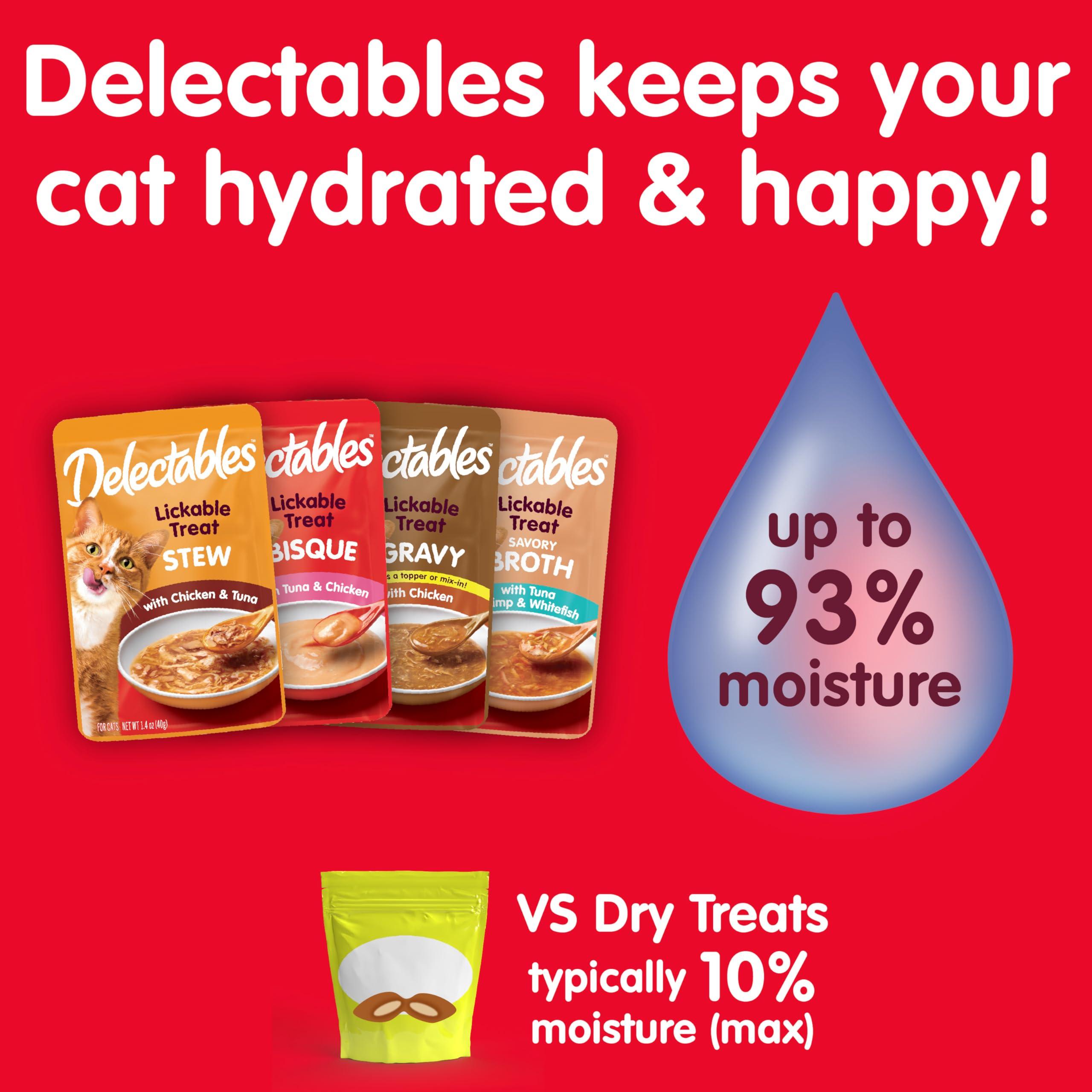 Hartz Delectables Stew Lickable Wet Cat Treats for Adult & Senior Cats, Variety Pack, 1.4 Ounce (Pack of 12) - Image 3