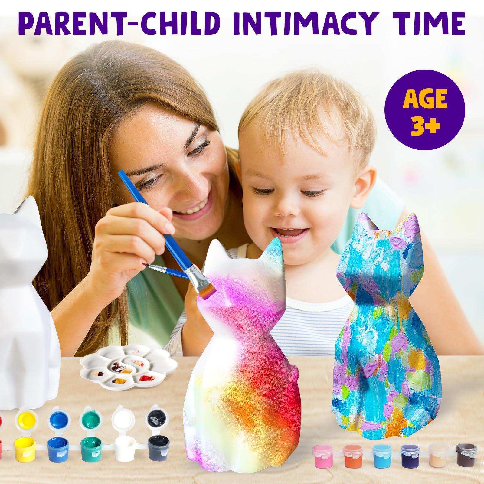 Goodyking Paint Your Own Cat Lamp Kit, DIY Cat Crafts Night Light, Painting Kit Arts & Crafts for Kids Ages 8-12, Art Supplies Birthday Easter Party Holiday Gift for Teens Girls Boys Age 3 4 5 6 7 8+ - Image 5