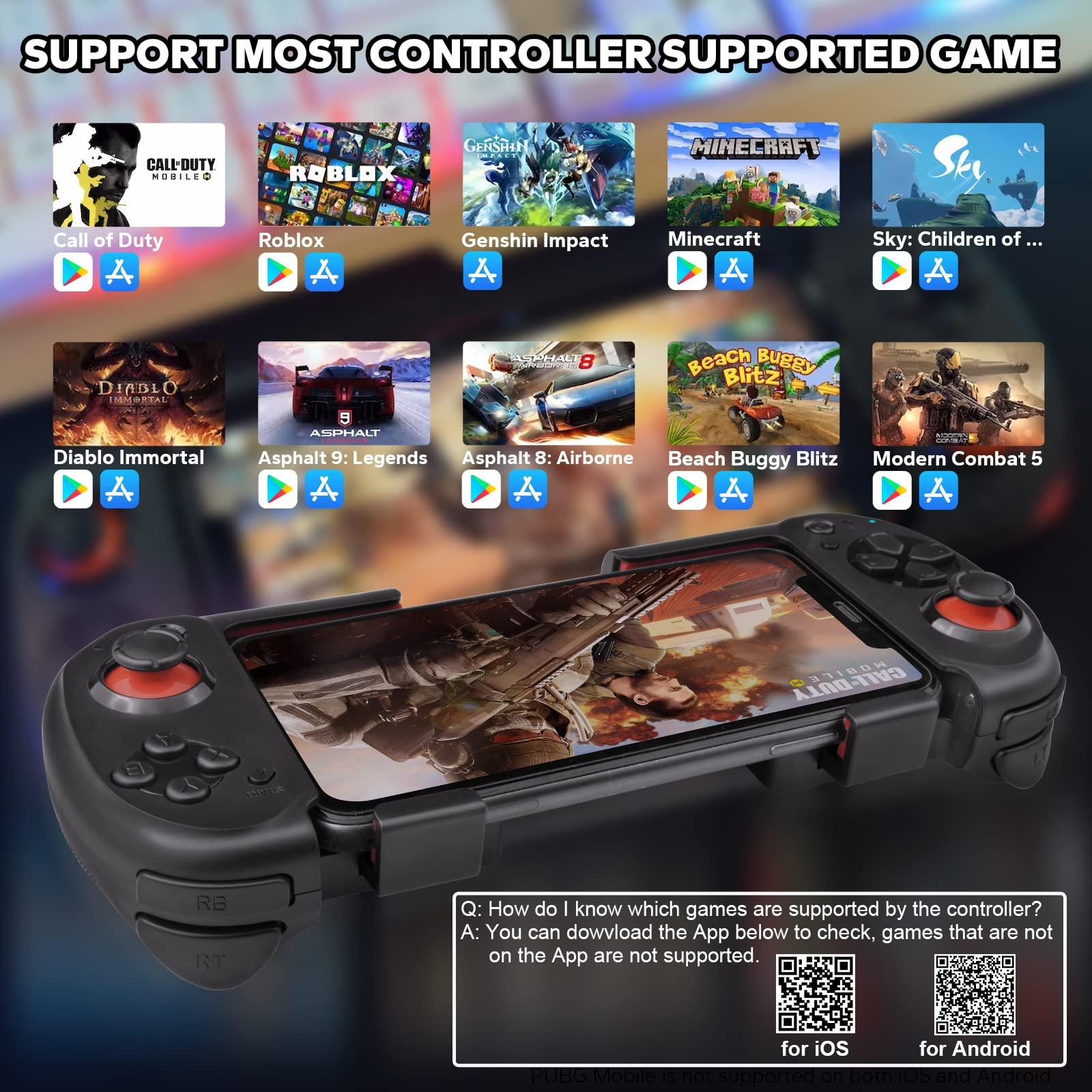 Koiiko Mobile Gaming Controller for iPhone iOS Android PC Wireless Gamepad Joystick for iPhone 15/14/13/12/X, iPad, MacBook, Samsung Galaxy S23/S22/S21/S20, TCL, Magnetic Storage, Pocket Size, Call of Duty - Direct Play - Image 5