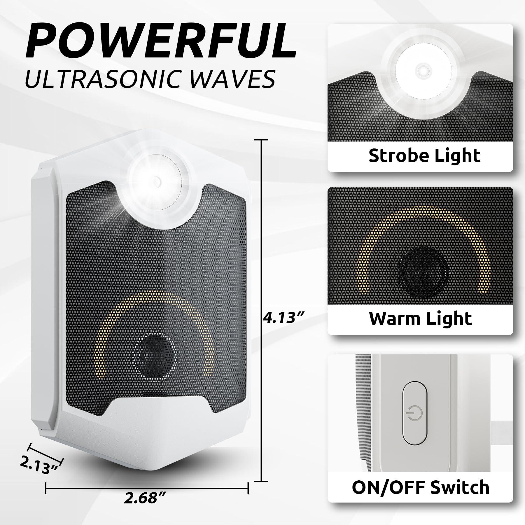 Ultrasonic Pest Control Repeller, Rat Repellent with Night&Flashing Light, Get Rid of Mice, Ant, Roach, Rodent, Mouse, Bugs, Mosquito, Mice, Ant Traps Indoor for Home Kitchen Garage Warehouse, 4 Packs - Image 2