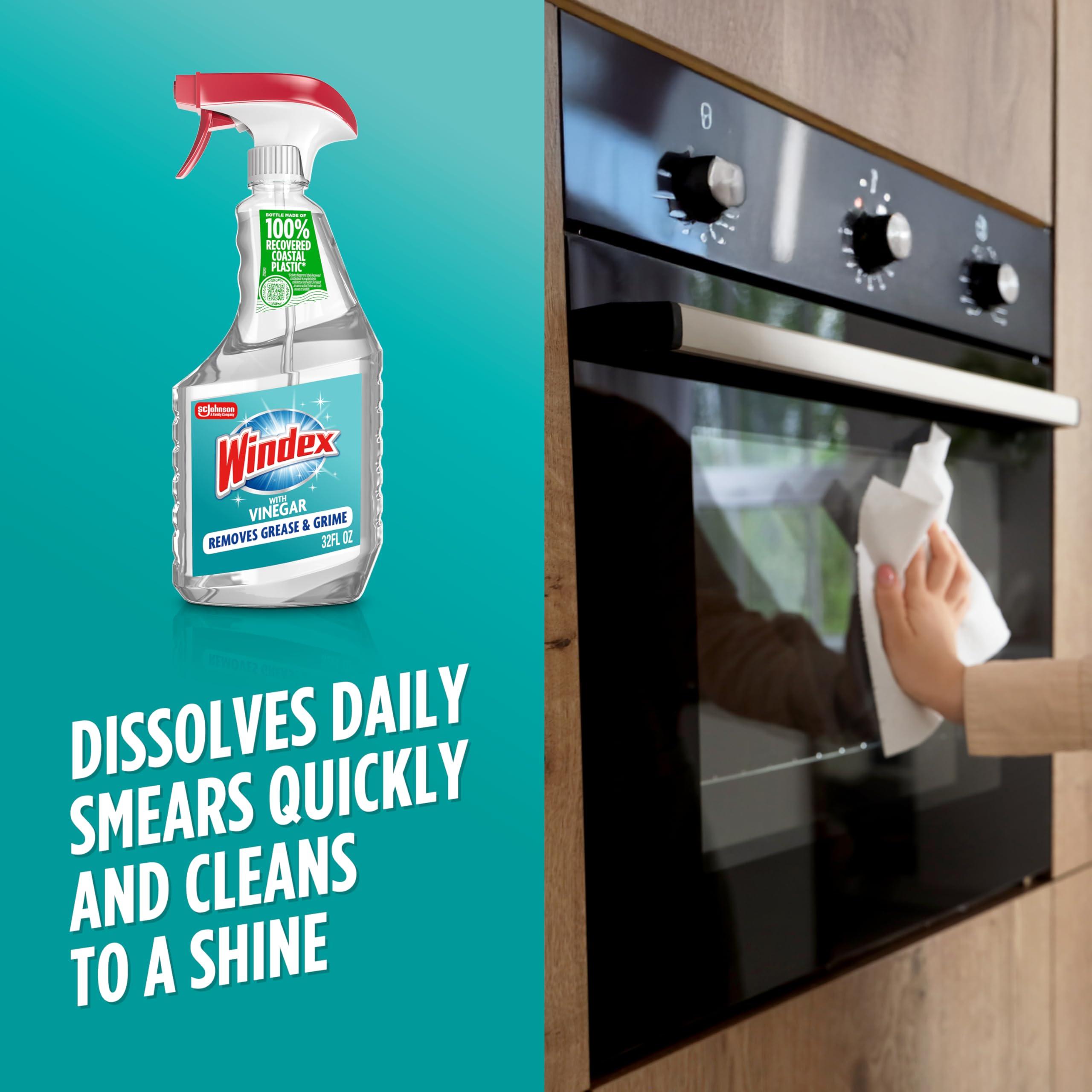 Windex with Vinegar Glass Cleaner, Spray Bottle, 32 fl oz - Image 3