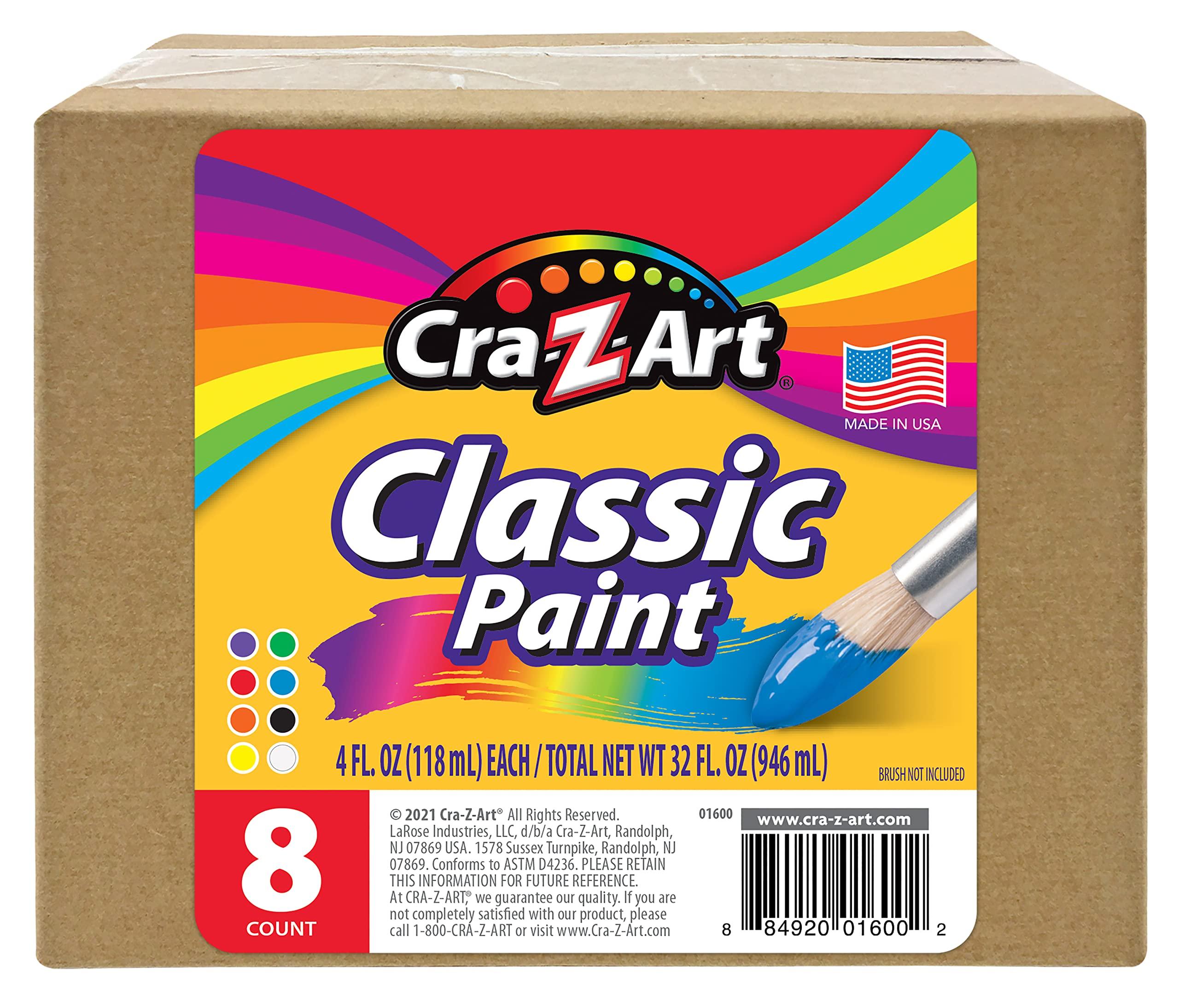 Cra-Z-art Washable Classic Paint Bulk Pack 8ct, Assorted Colors 4oz each bottle, 32oz - Image 3
