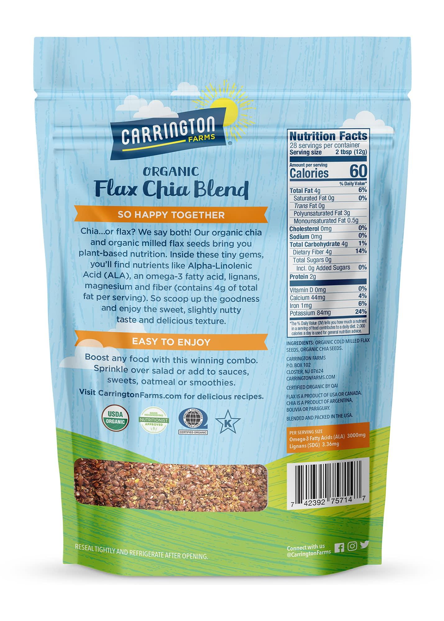 Carrington Farms Flax Chia Blend, Gluten Free, USDA Organic, 12 Ounce - Image 2