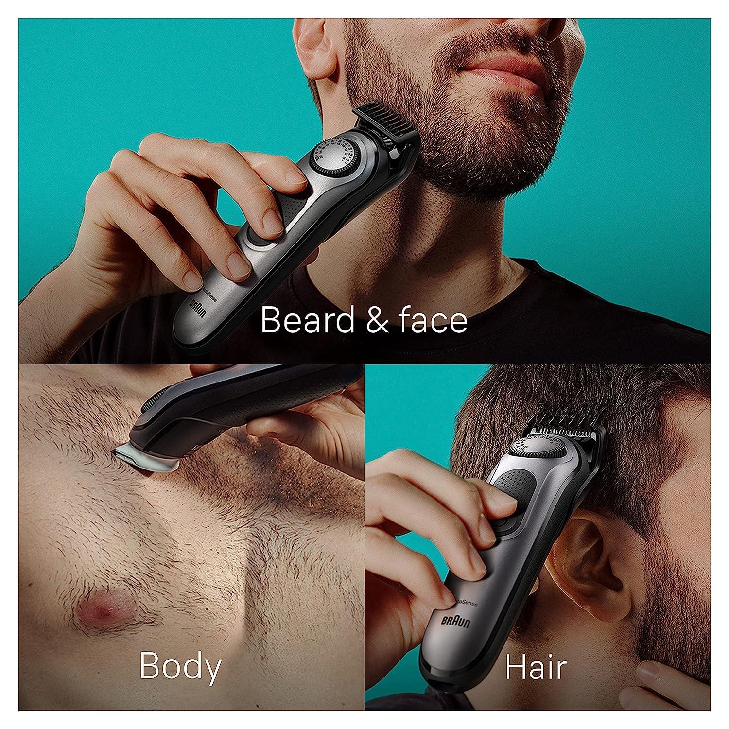 Braun All-in-One Men's Shaving Kit Series 7 7440, 12-in-1 Beard, Face, Nose, Ear Trimmer, Hair Clippers, Body Groomer and Manscaping - Image 3
