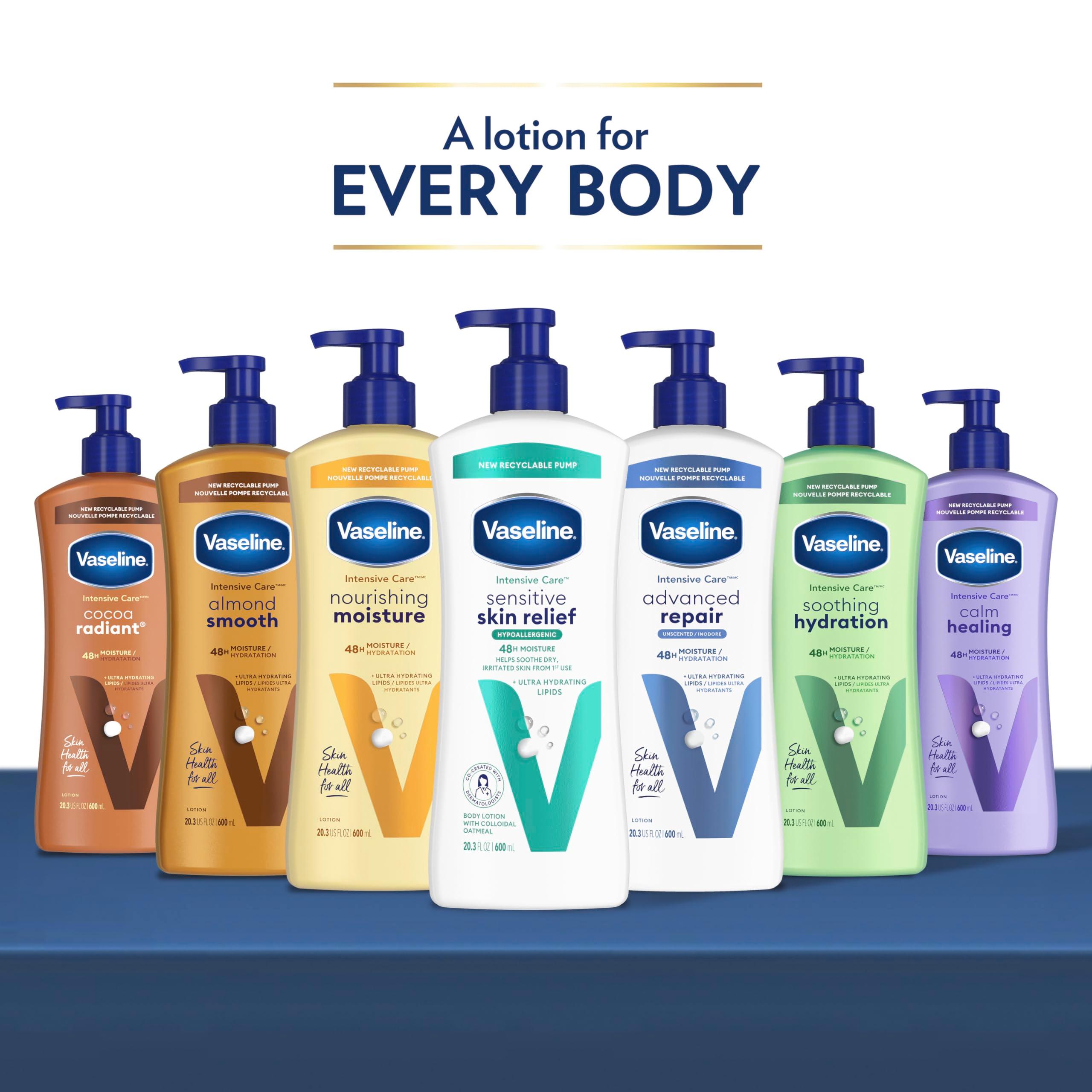 Vaseline Intensive Care Nourishing Moisture Body Lotion 3 Pk Made with Ultra-Hydrating Lipids + Pure Oat Extract for Dry Skin, for Nourished, Healthy-Looking Skin 20.3 oz - Image 7