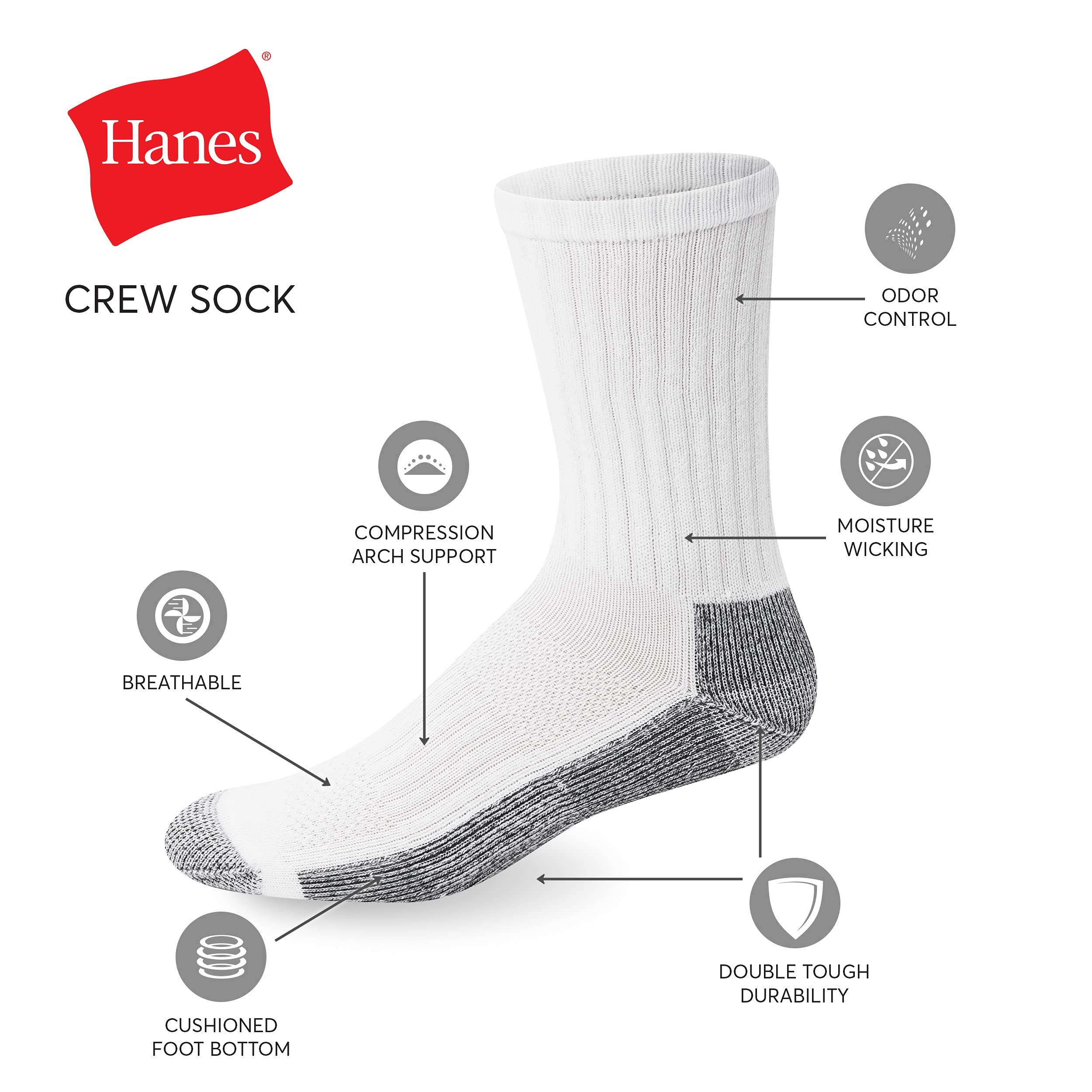 Hanes Men's Work Socks, 6-Pack - Image 3