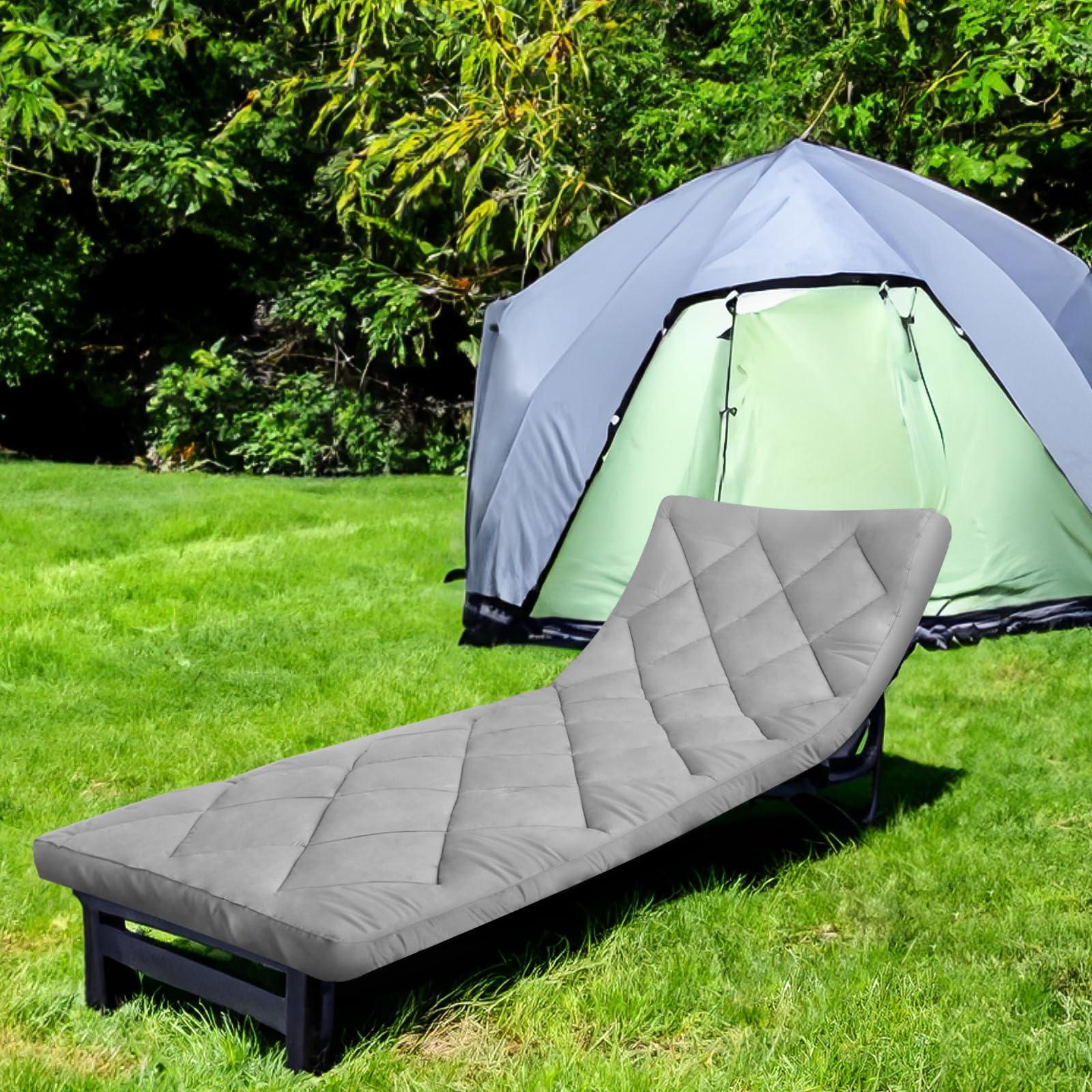 Cot Mattress Pad (Improved Thickness) Quilted Cot Pads for Camping, Sleeping Mattress Topper 30" X 75" for Camp/Rv Bunk/Narrow Twin Beds - Image 6