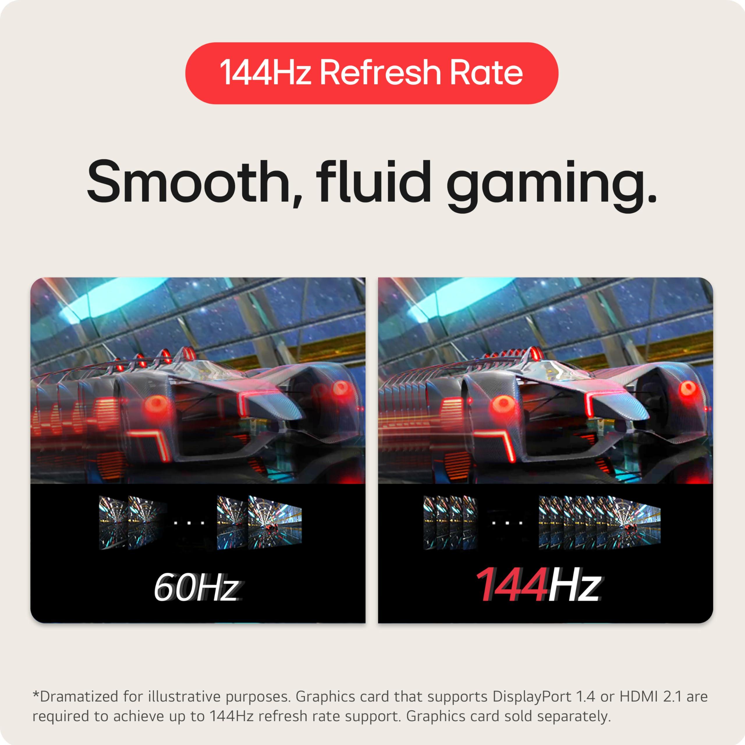 LG UltraGear QHD 27-Inch Gaming Monitor 27GL83A-B - IPS 1ms (GtG), with HDR 10 Compatibility, NVIDIA G-SYNC, and AMD FreeSync, 144Hz, Black - Image 13