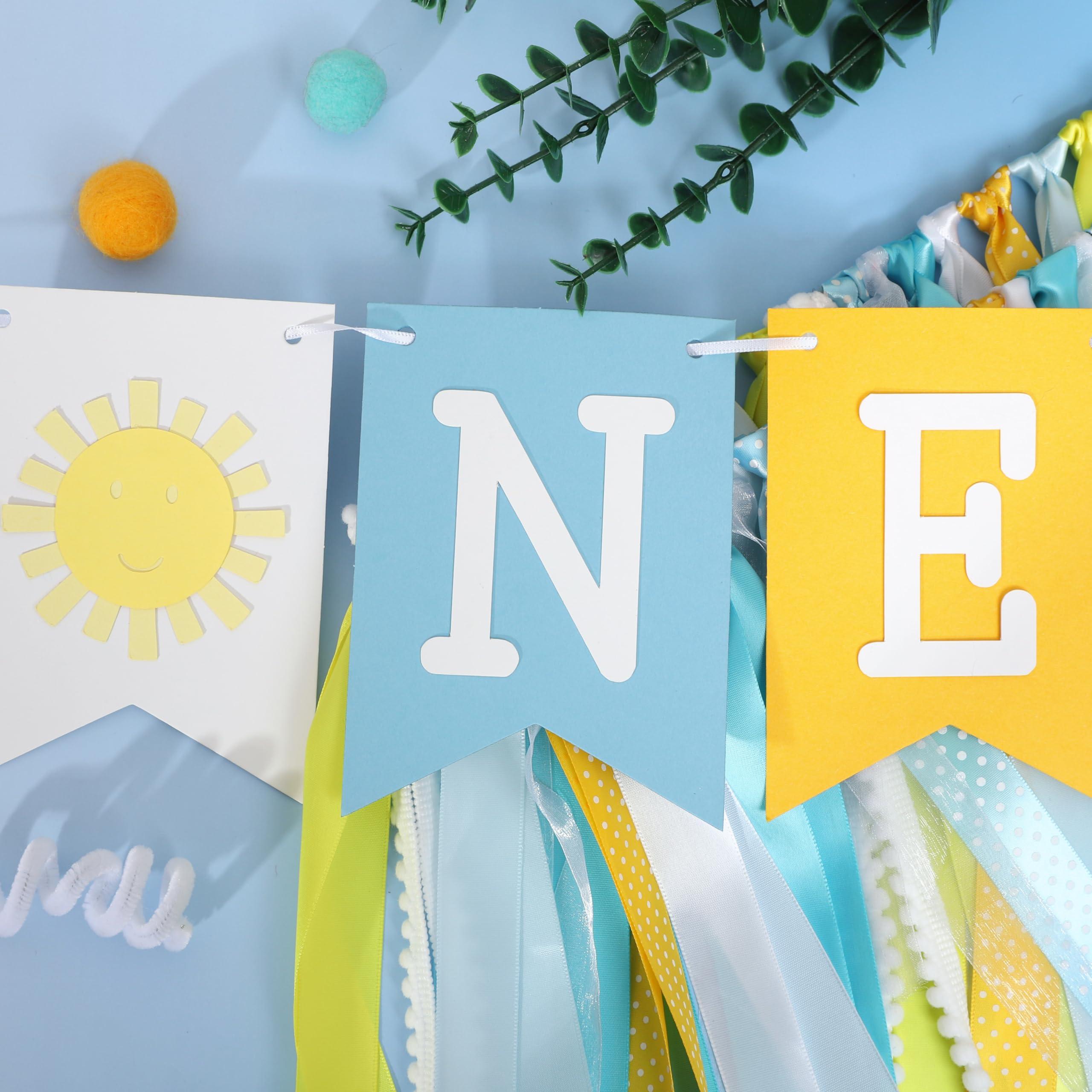 First Trip Around The Sun 1st Birthday HIgh Chair Banner - You Are My Sunshine ONE High chair Banner, Sunshine First Birthday Decoration, Boho Sum Party Supplies, Photo Props Cake Smash for Baby Boy - Image 7