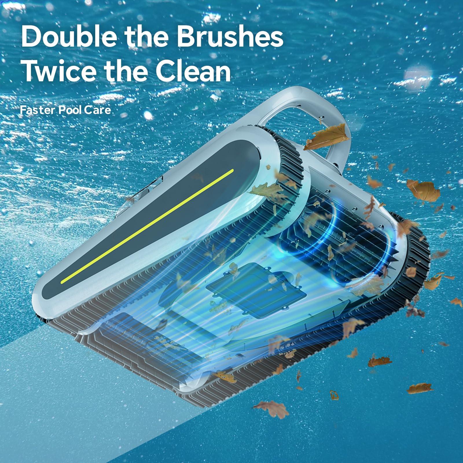 Cordless Robotic Pool Cleaner -Pool Vacuum 180W Brushless Motor, 45,000Pa Suction, Wall Climbing, Sonar Navigation, 3 Modes Automatic Pool Robot for Inground & Above-Ground Pools Up to 2150 Sq. Ft. - Image 6