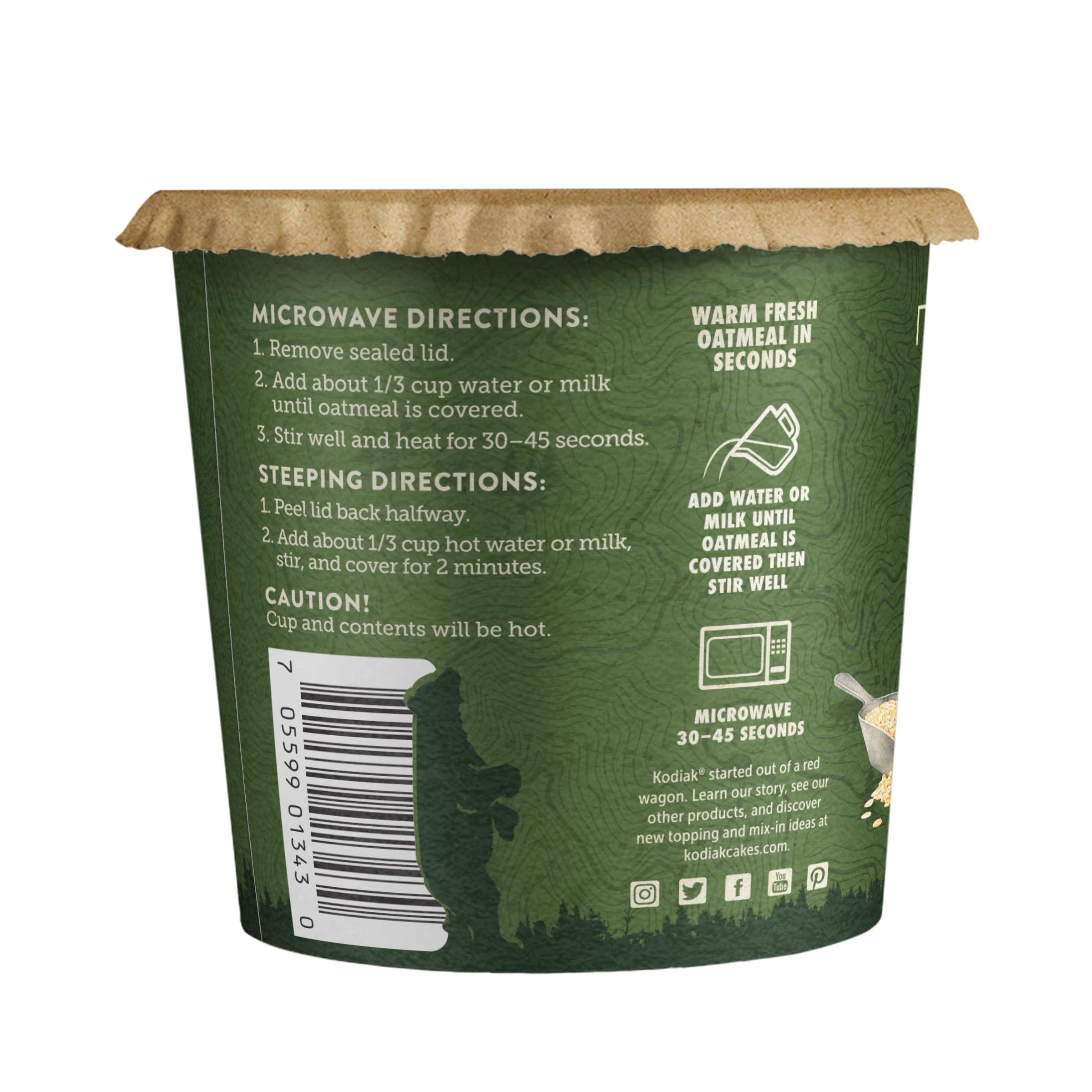 Kodiak Cakes Instant Protein Maple & Brown Sugar Oatmeal in a Cup, 2.12oz (Pack of 12) - Image 5