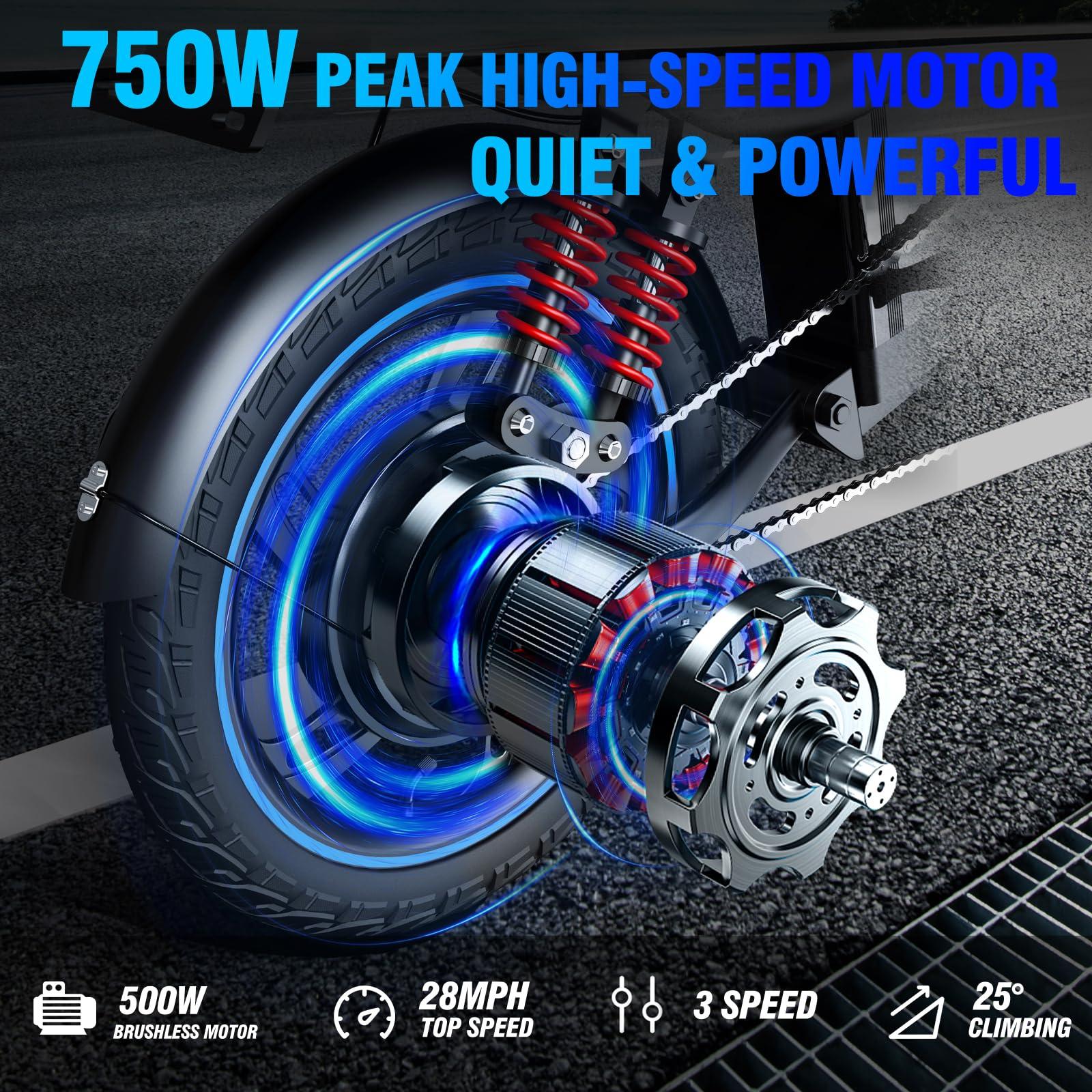 ZABLIZ 16 Inch Mini Folding Electric Bike for Adults, Up to 45/60 Miles 28/32 MPH, 2 Seater Fotable E Bikes for 48V 15/20Ah Removable Battery - Image 2