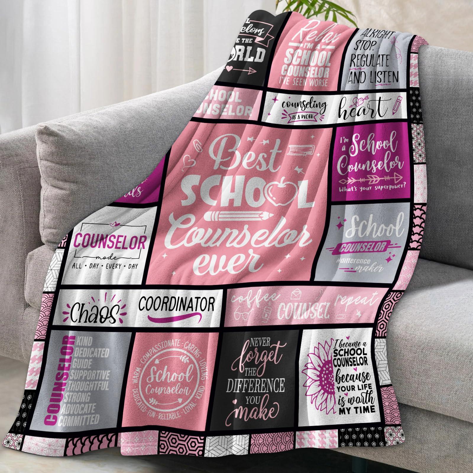 Fluxflix School Counselor Gifts for Women Blanket 60"X50", School Counselor Appreciation Gifts, Guidance Counselor Gifts for Women, Elementary/Middle/High School Counselor Office Must Haves - Image 2