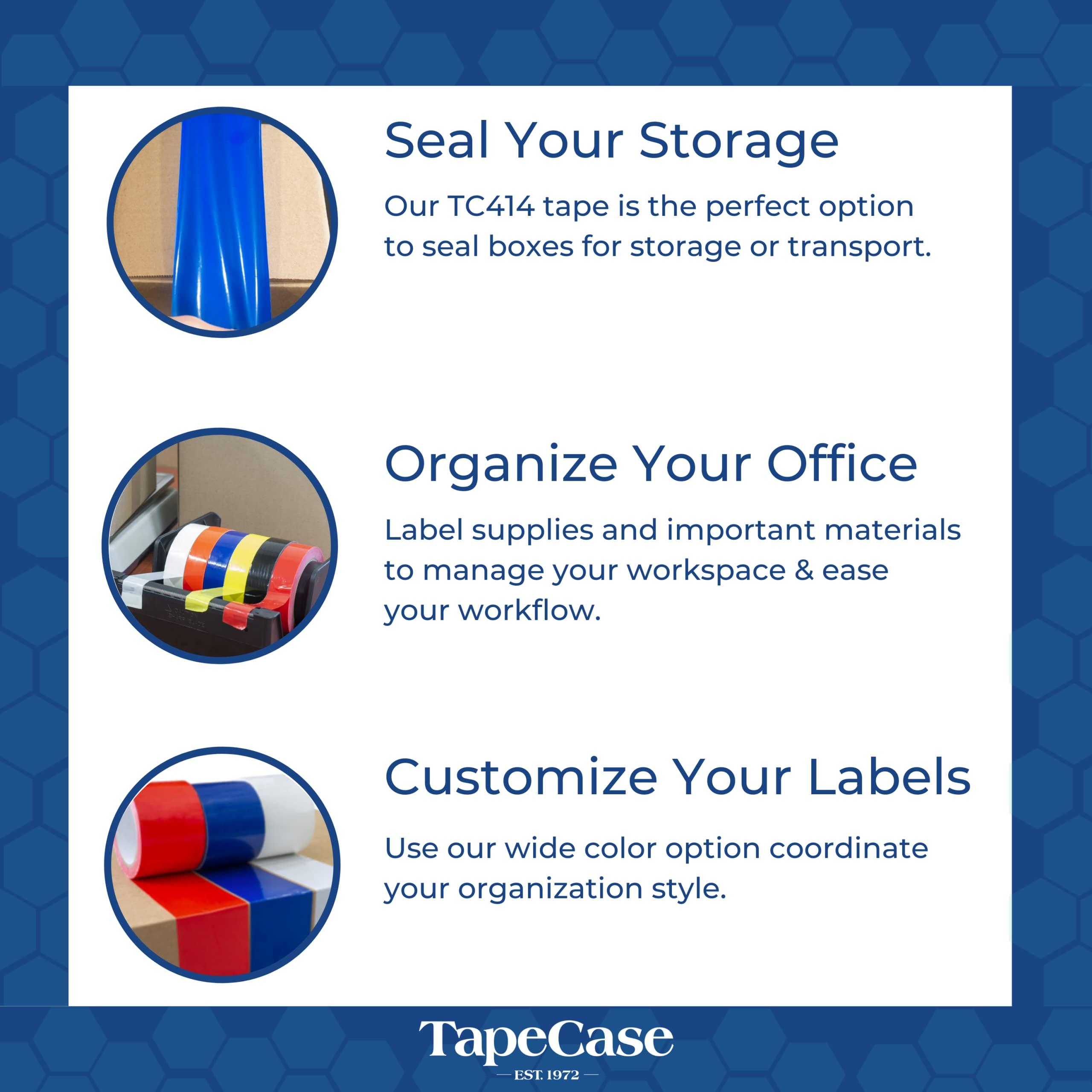 TapeCase TC414 0.375" X 72YD Yellow - UPVC, Yellow Bag Sealing Tape, 3/8" Wide, 72 yd. Length, Yellow (1 ROLL) - Image 2