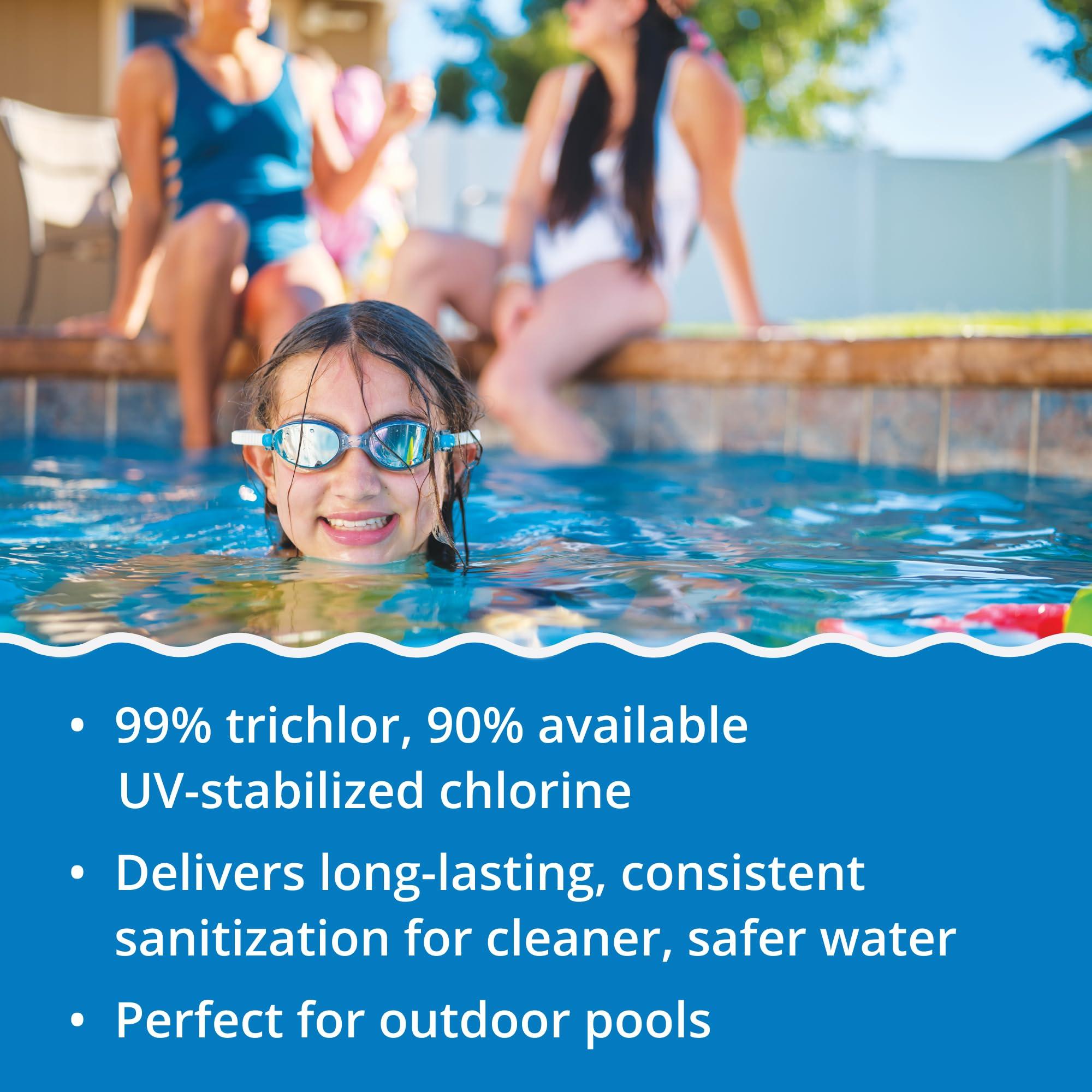 In The Swim 3 Inch Stabilized Chlorine Tablets for Sanitizing Swimming Pools - Individually Wrapped, Slow Dissolving - 90% Available Chlorine - Tri-Chlor - 50 Pounds - Image 3