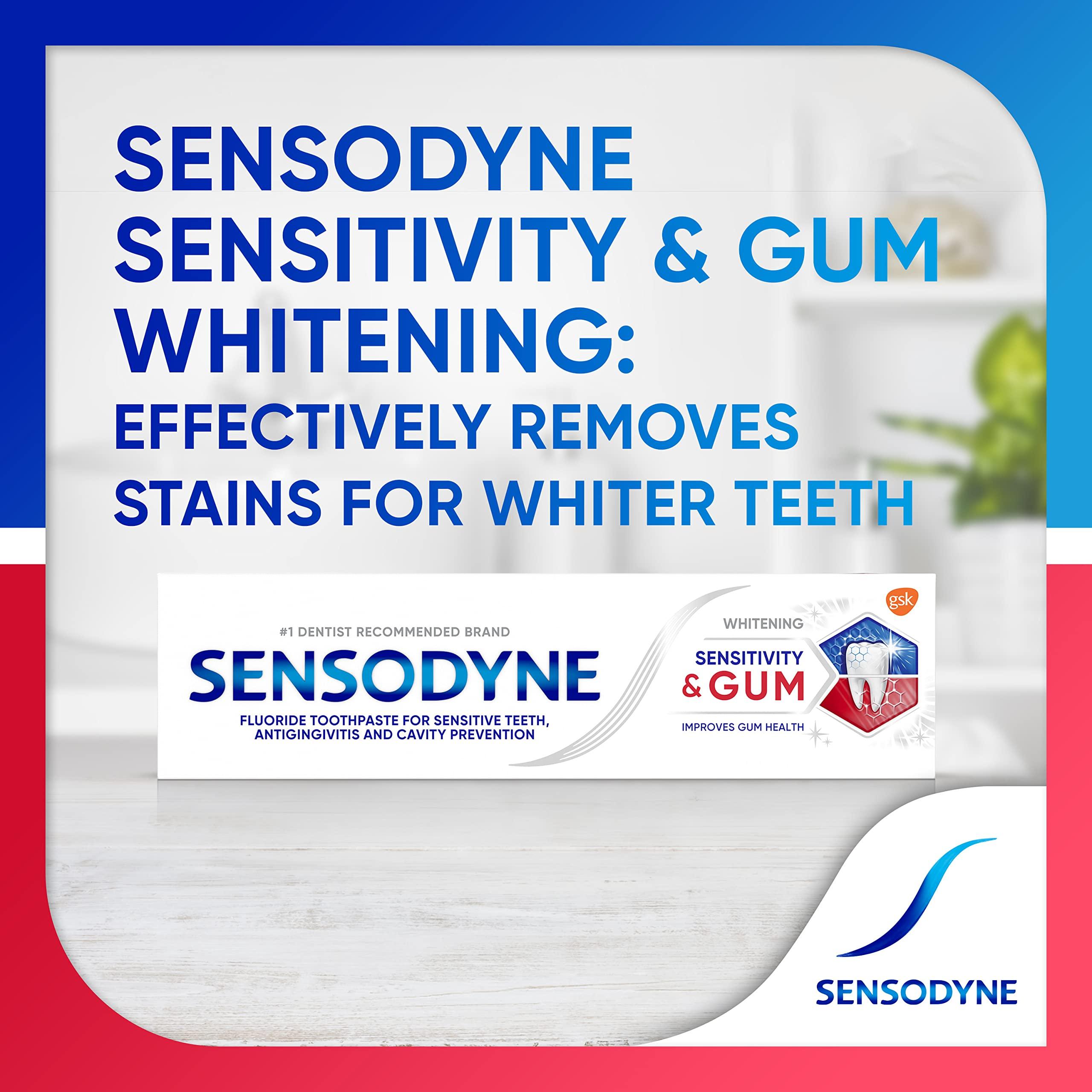 Sensodyne Sensitivity & Gum Whitening Toothpaste, Toothpaste for Sensitive Teeth & Gum Problems, 3.4 Ounces - Image 6