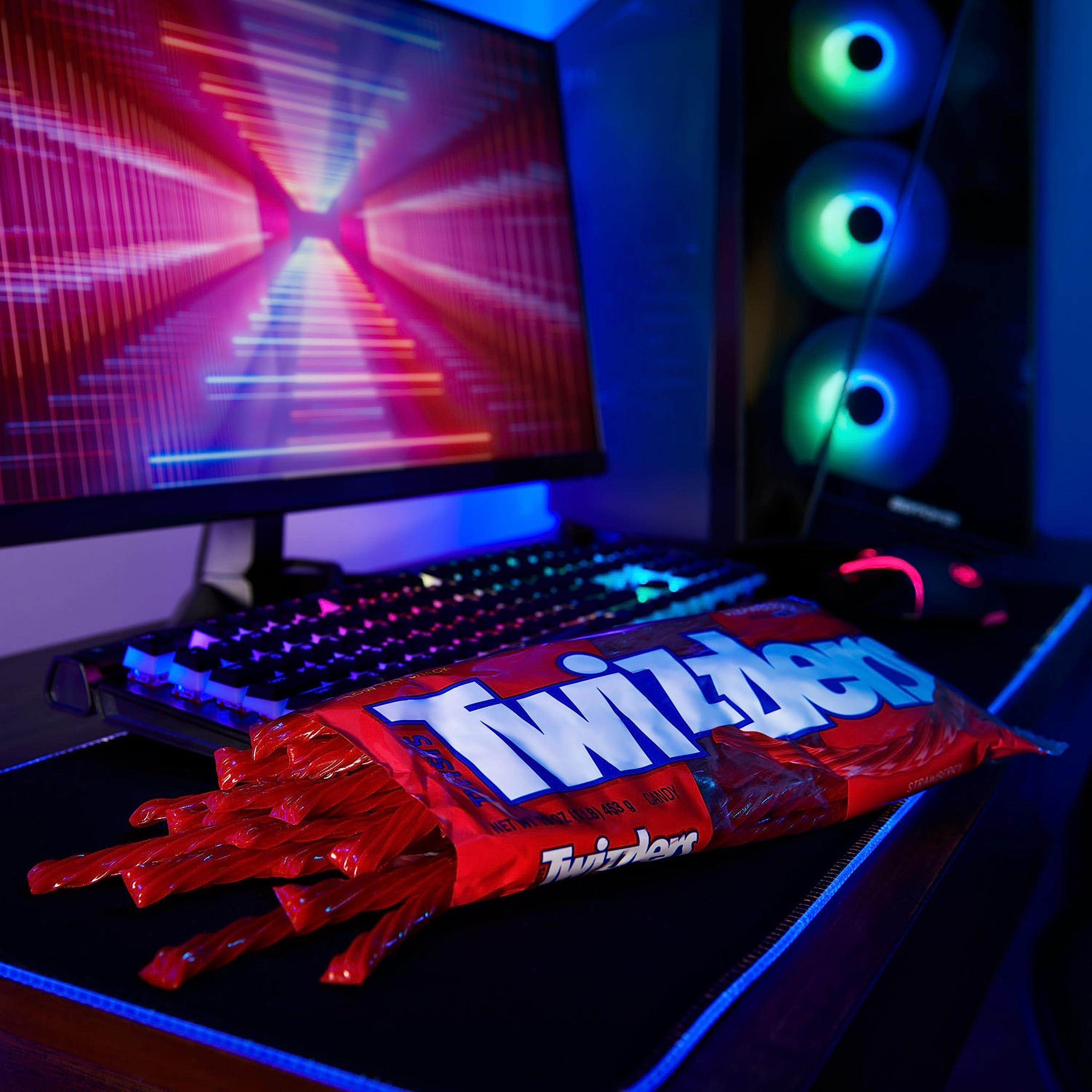 TWIZZLERS Twists Strawberry Flavored Licorice Style, Low Fat Candy Bag, 16 oz - Image 5