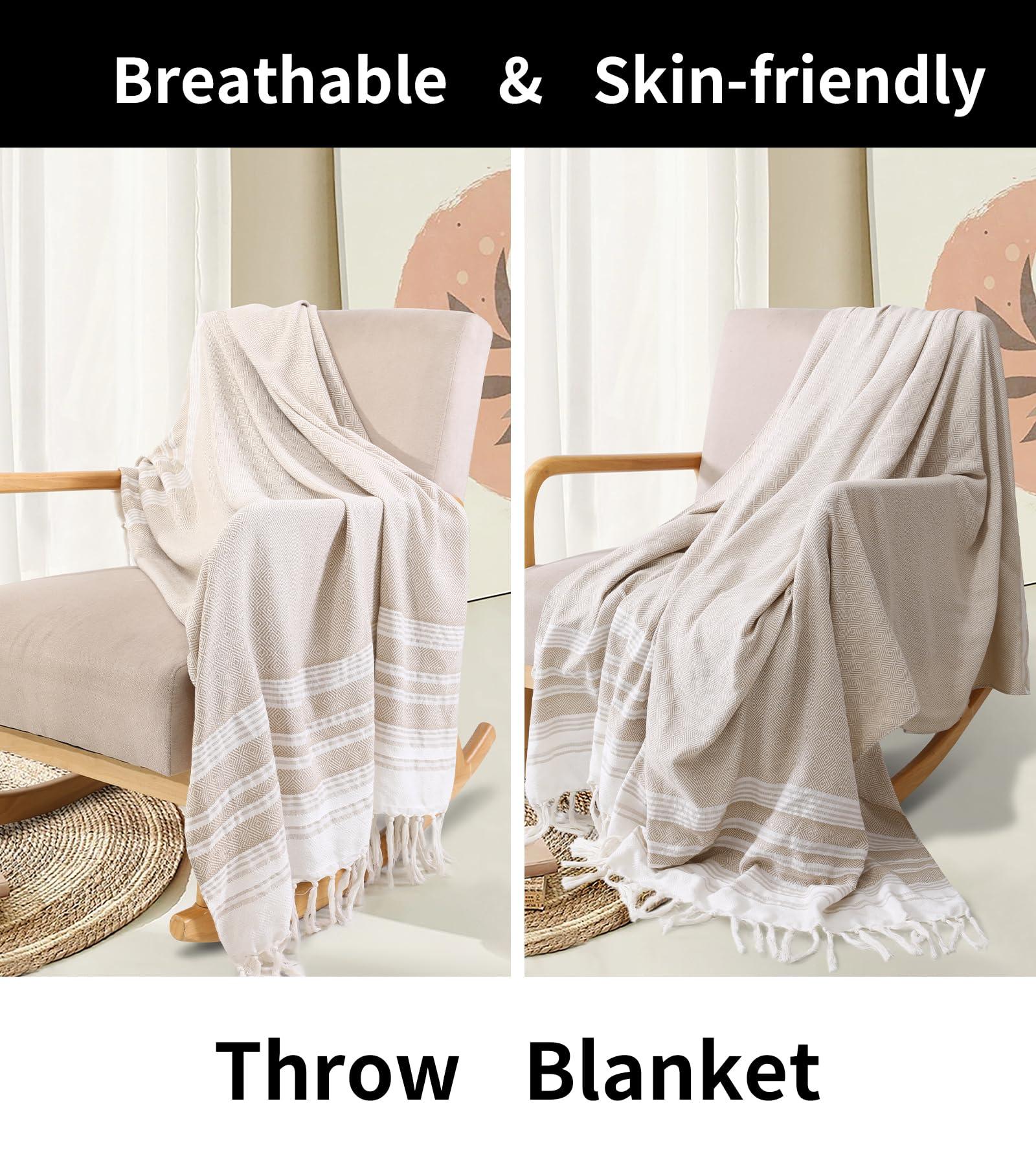 Giant Turkish Beach Towel Boho Beach Throw Blanket Anti Resistant Sand Free Quick Dry Lightweight Sandless Cloud Hawaii Honeymoon Travel Essentials Xl Big Huge Jumbo Women Summer Vacation Gift - Image 5