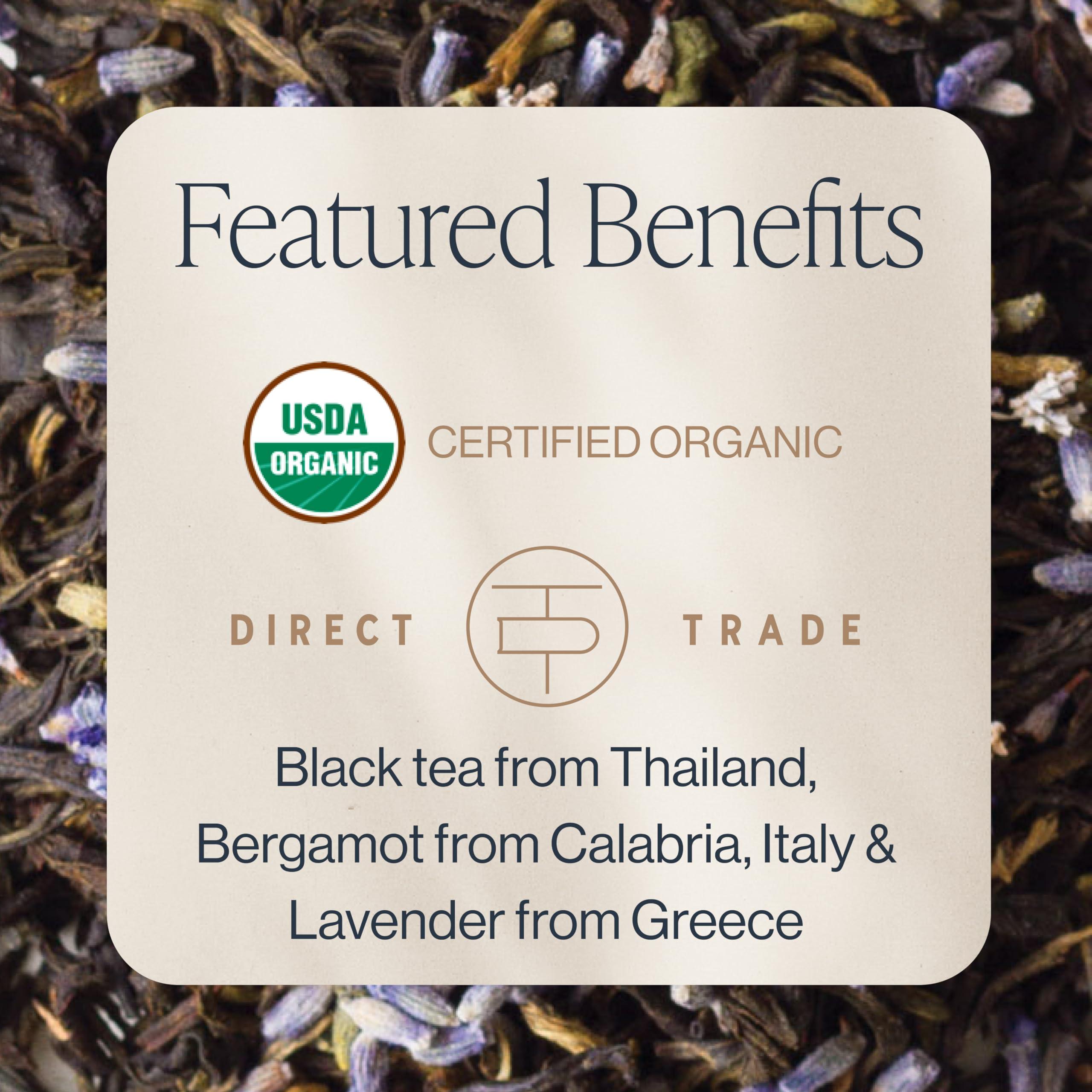 Rishi Tea Earl Grey Lavender Loose Leaf Pure Black Tea - Organic with Bergamot Oil and Lavender Flowers, Energizing & Caffeinated - 16 Ounces, 50+ Servings - Image 3