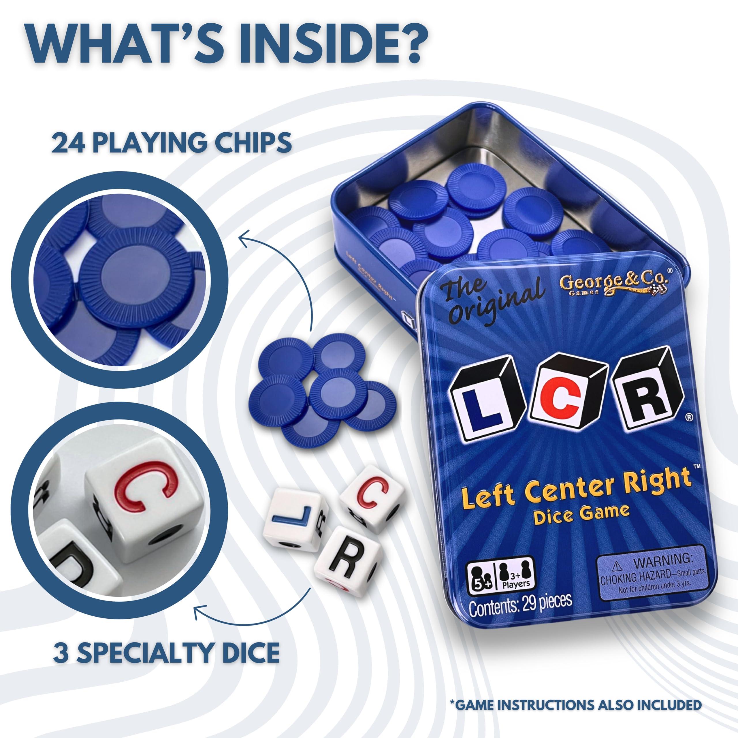 LCR® Left Center Right™ Dice Game - Blue Tin - Image 3