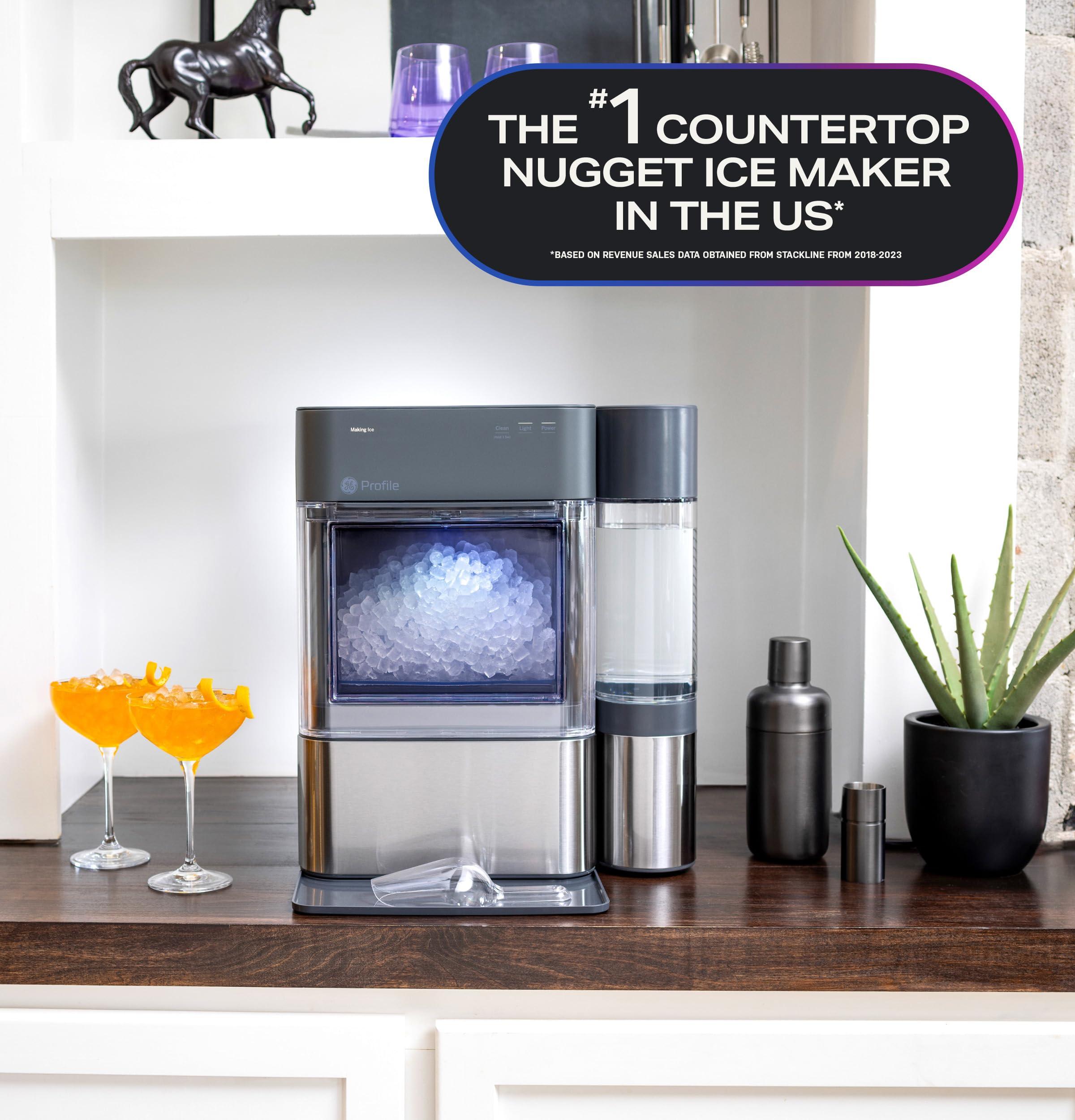 GE Profile Opal 2.0 XL with 1 Gallon Tank, Chewable Crunchable Countertop Nugget Ice Maker, Scoop included, 38 lbs in 24 hours, Pellet Ice Machine with WiFi & Smart Connected, Stainless Steel - Image 4
