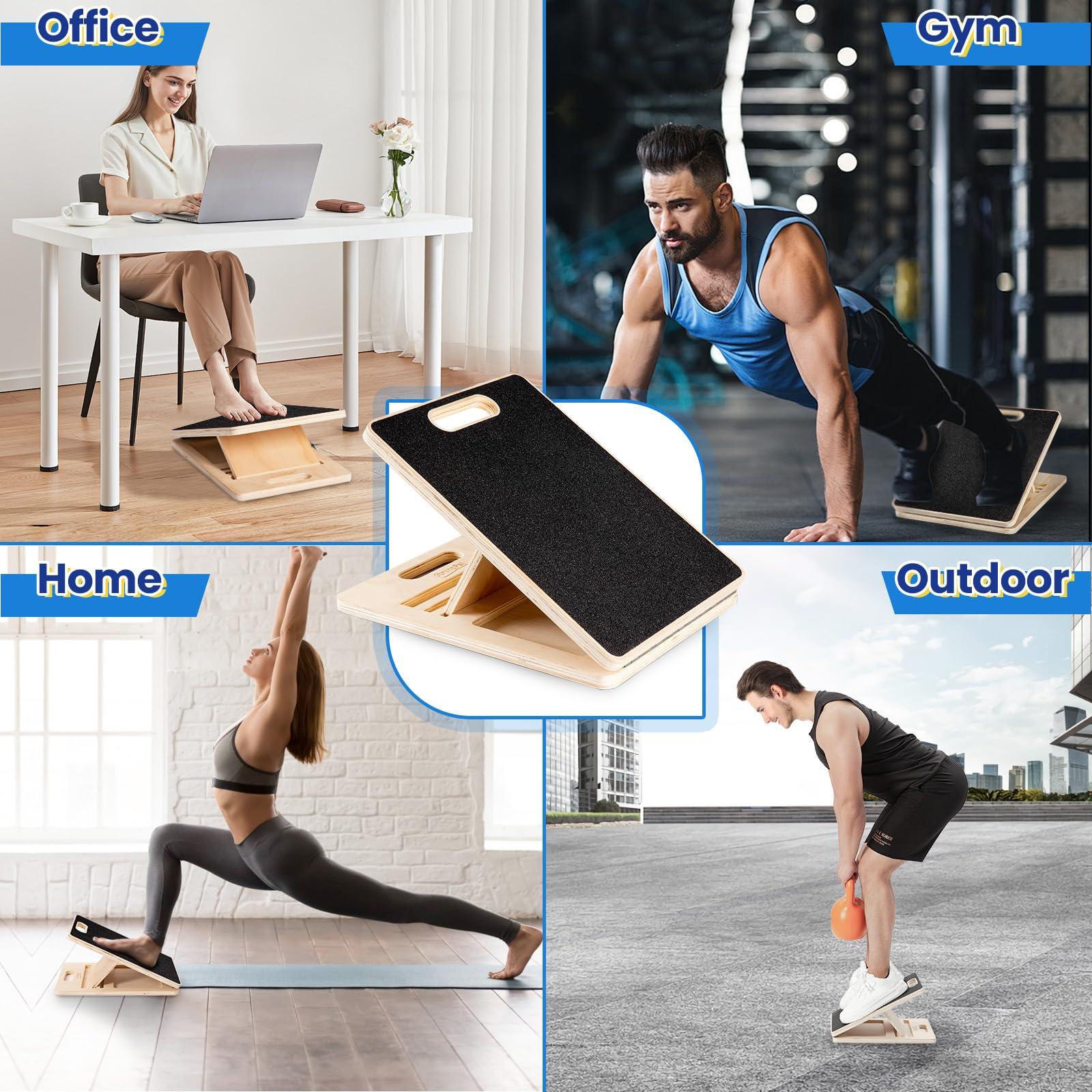 StrongPal Portable Slant Board for Calf Stretching, Portable & Heavy, Duty with Slip-Resistant Surface, Supports up to 350 lbs, Ideal for Home, Office, and Outdoor Workouts - Image 5