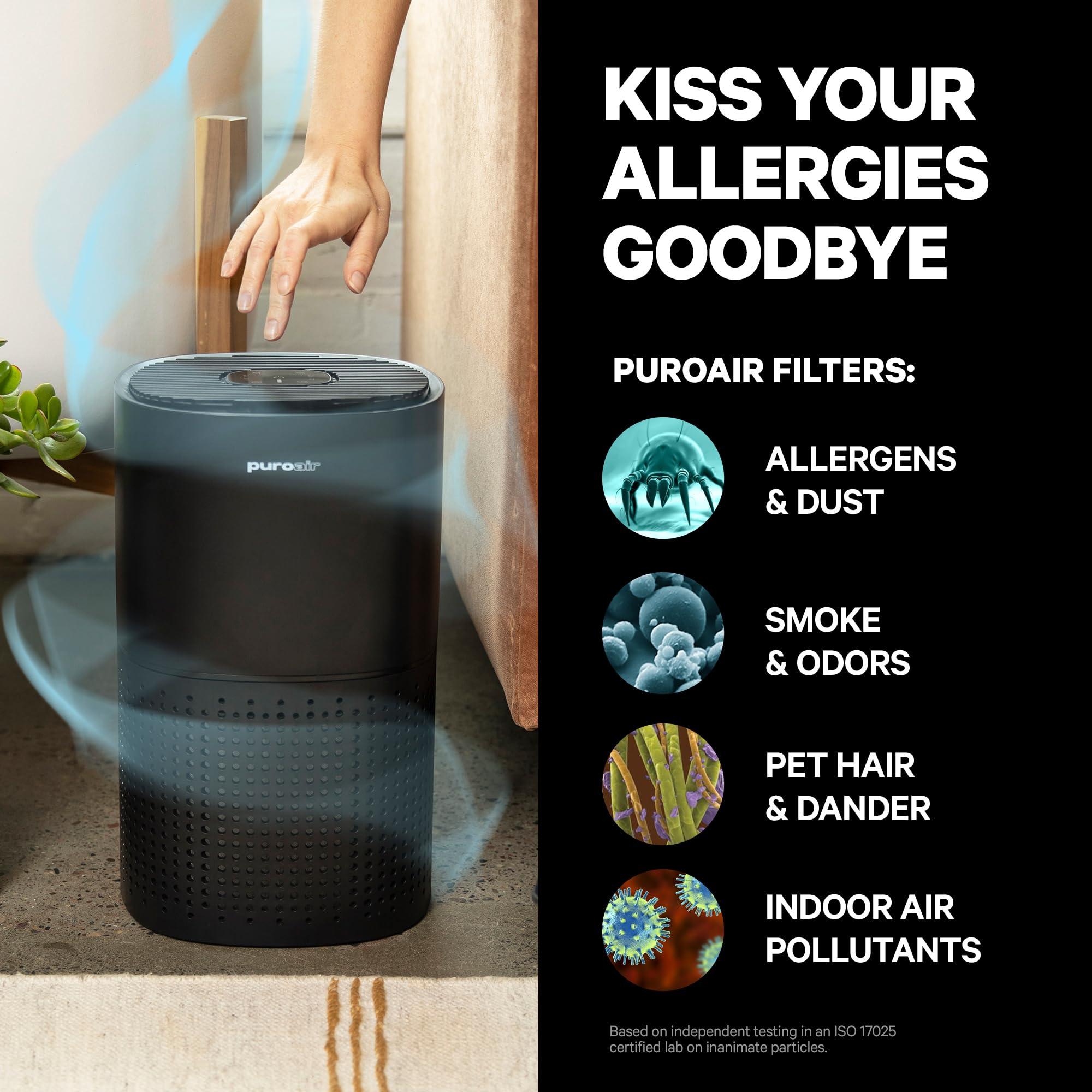 PuroAir 240 HEPA Air Purifiers for Home Large Rooms - Covers Up To 1,000 Sq Ft - Filters Up To 99.9% of Pollutants, Smoke, Pollen, Dust - Quiet HEPA Air Filter - Air Purifiers for Bedroom - Image 4