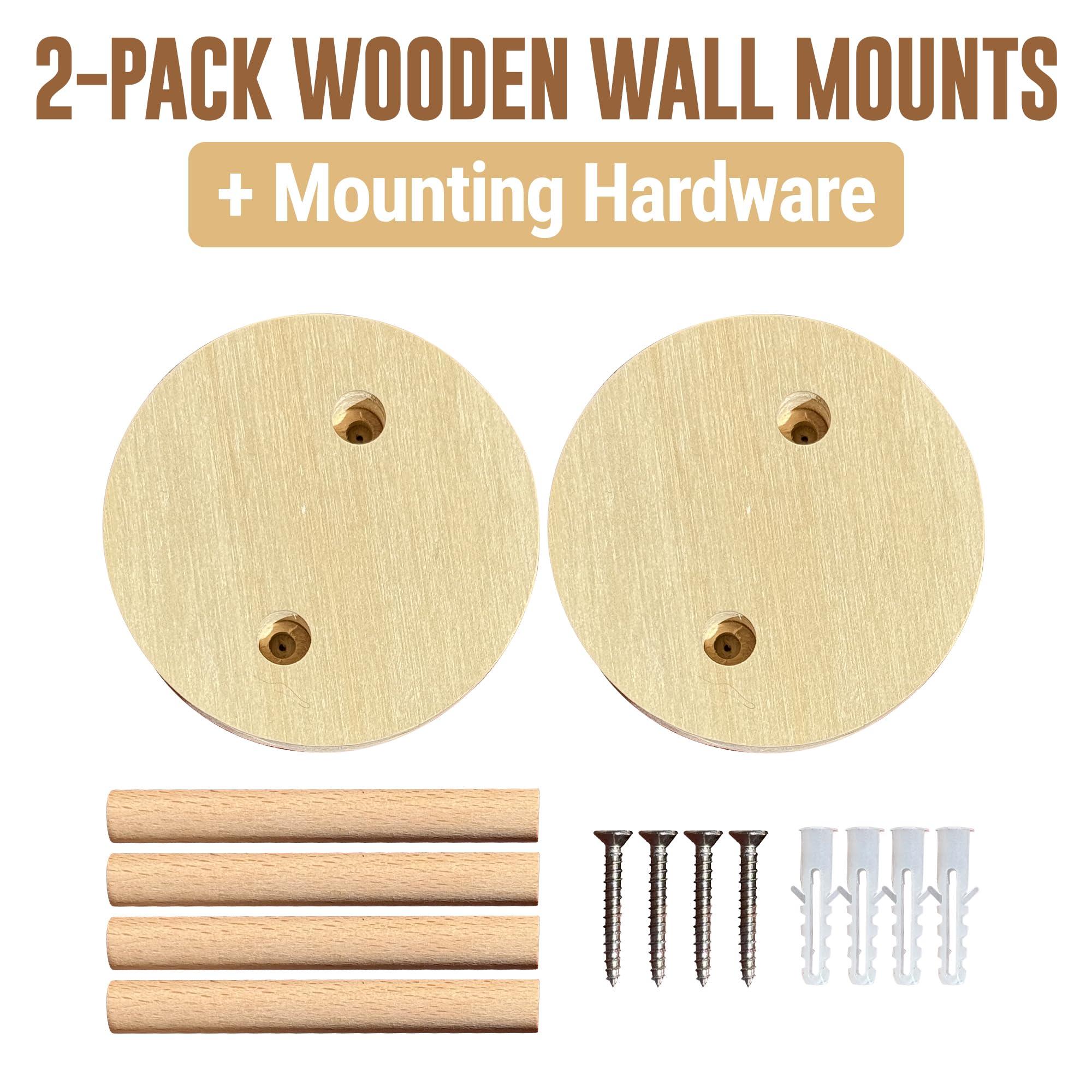 Samorillo [2 Pack] Wall Mounts for Mini Guitars & Ukuleles - Wooden Hooks With Mounting Hardware - Install in Minutes and Hang With Confidence - Image 3