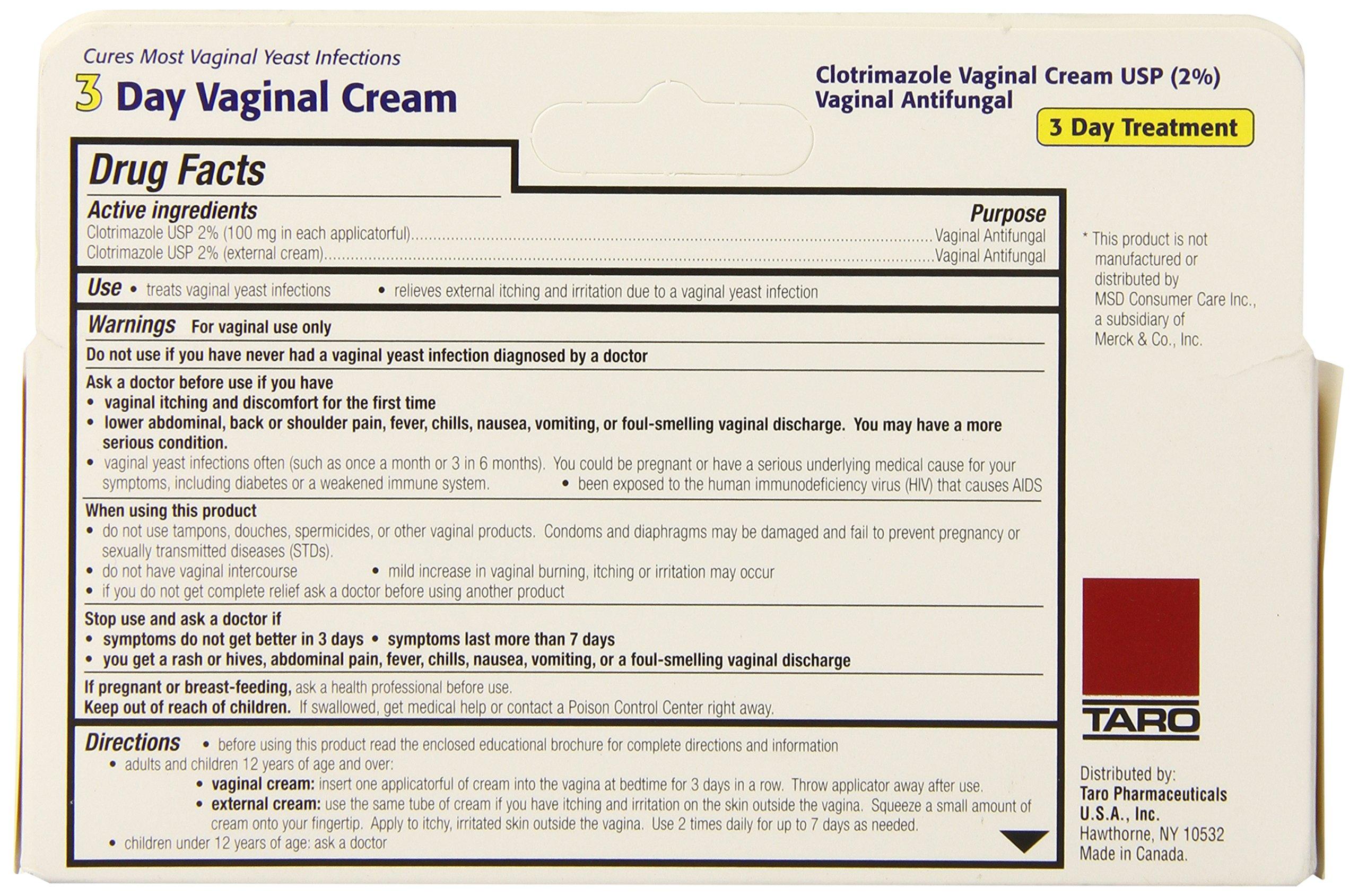 Clotrimazole 3 Day Vaginal Cream 0.74 Oz, 3 dosages - Image 2