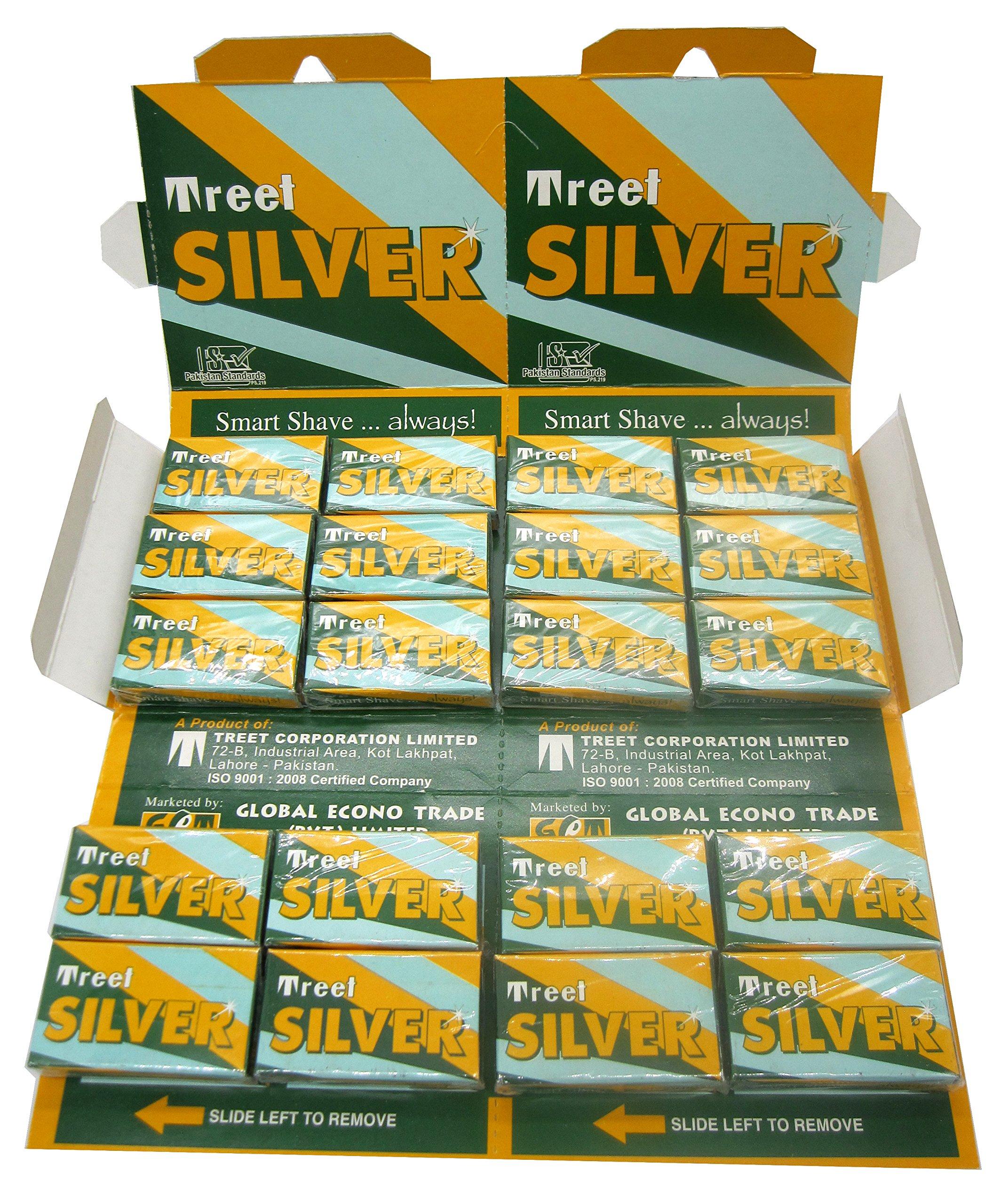 200 Treet Silver Double Edge Razor Blades