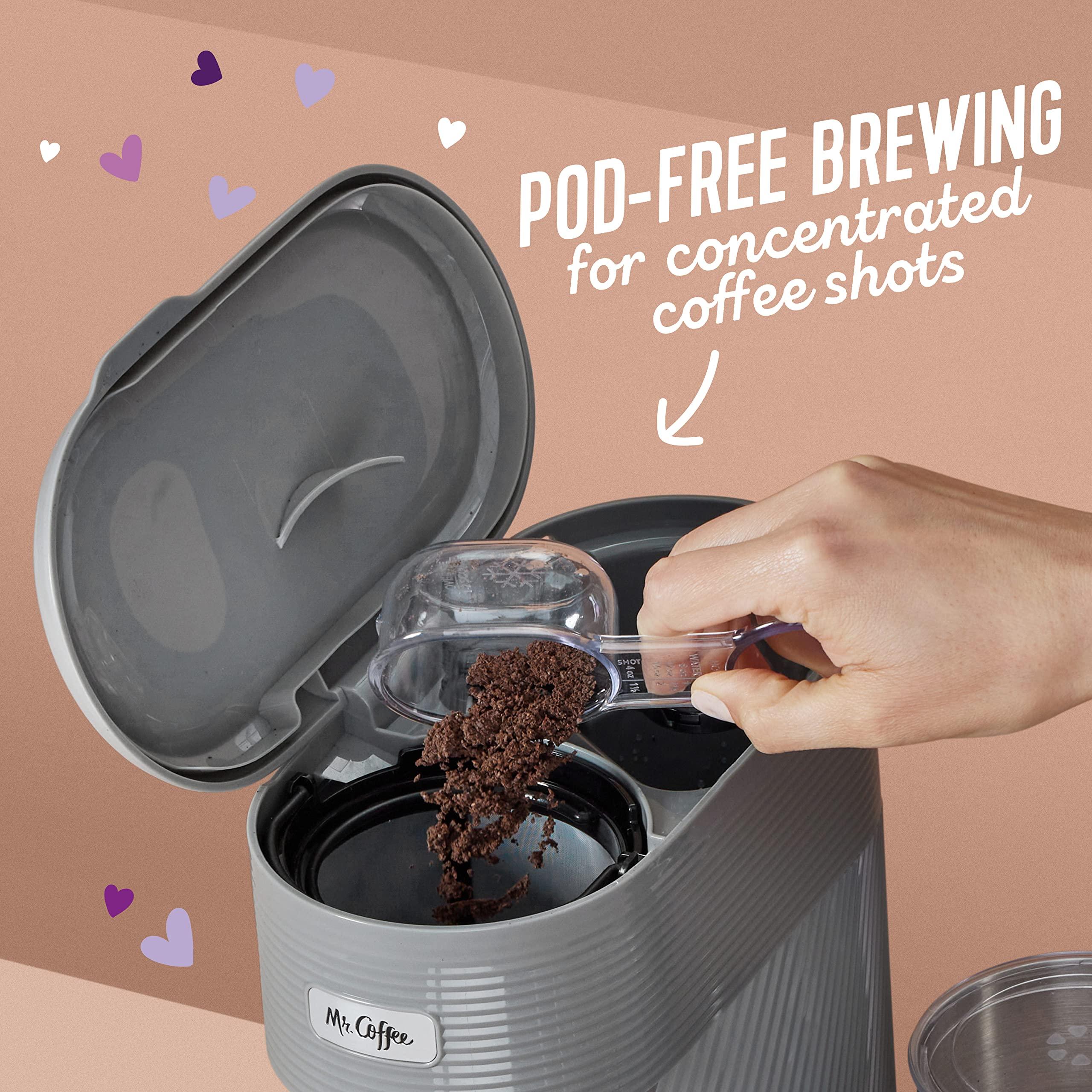 Mr. Coffee 4-in-1 Latte Lux Iced Hot Coffee Maker with Built-In Milk Frother Single-Serve 22 Ounces - Image 5