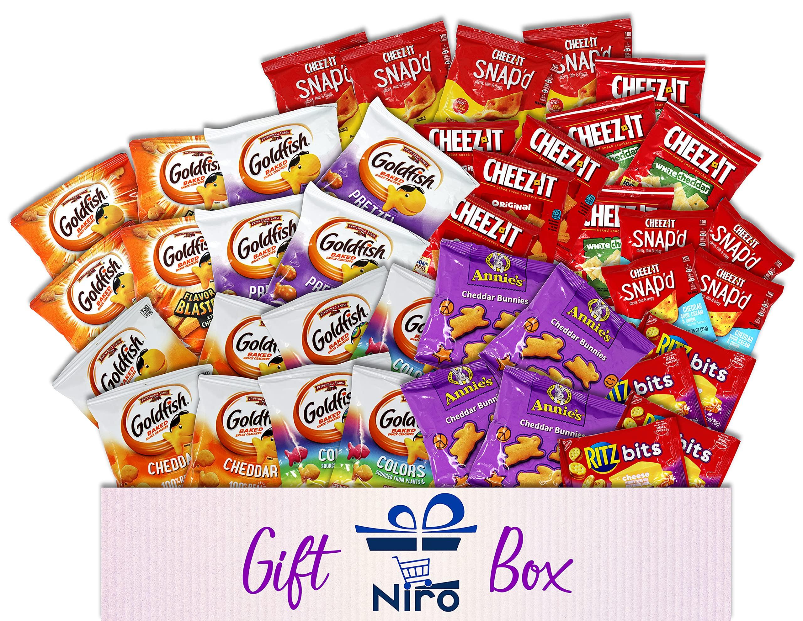 Niro Assortment | 40 Packs Individual Bags Cheese Crackers Variety Pack, Cheez-It, Gold fish, Annie's, and Ritz Bits Snack Packs | Snacks for Adults and Children - Image 3