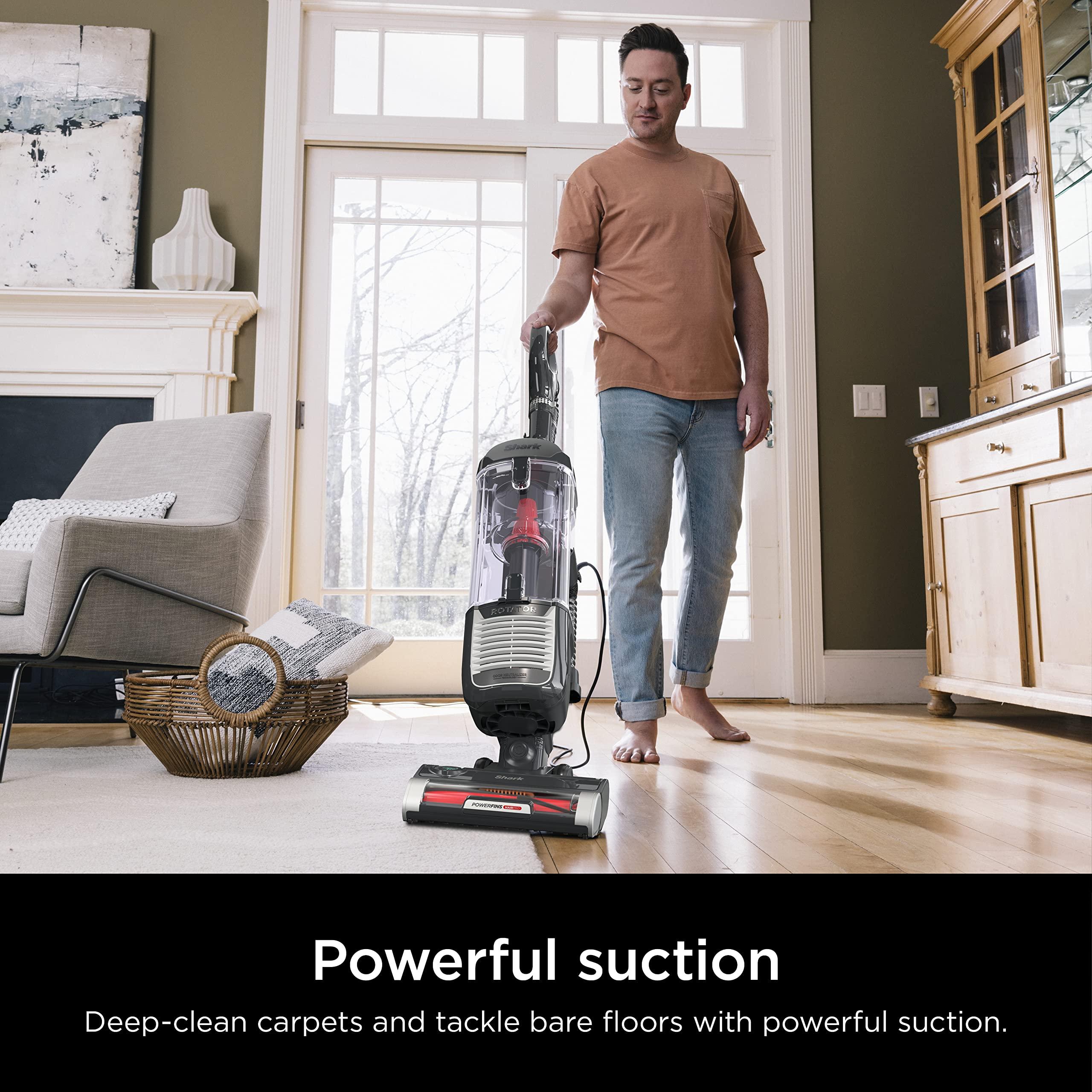 Shark ZU102 Rotator Pet Upright Vacuum with PowerFins HairPro & Odor Neutralizer Technology, Charcoal, 2.9 L Dust Cup - Image 2