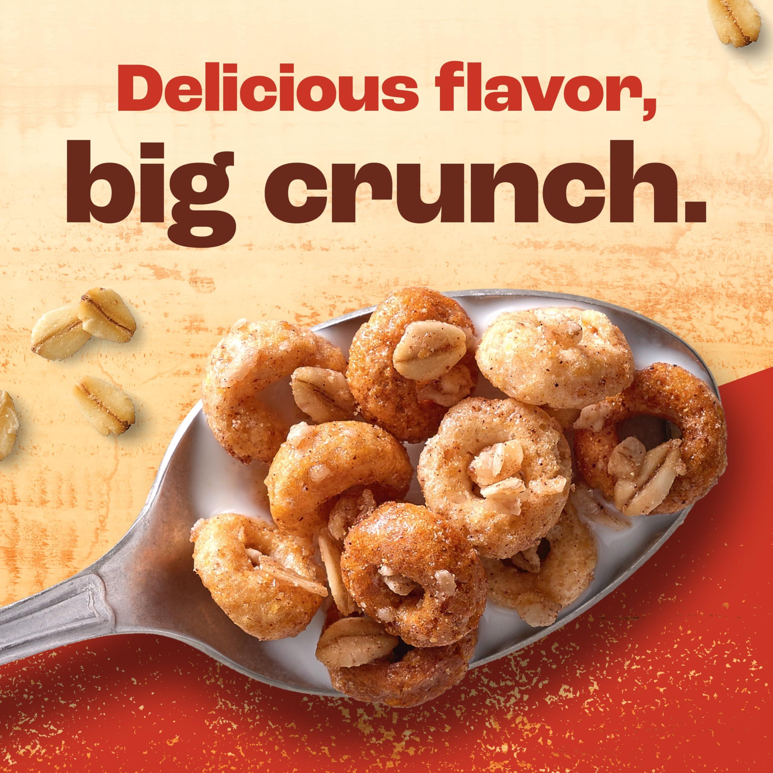 Cheerios Oat Crunch Cinnamon Breakfast Cereal, Made with Whole Grain, Family Size, 24 oz - Image 5