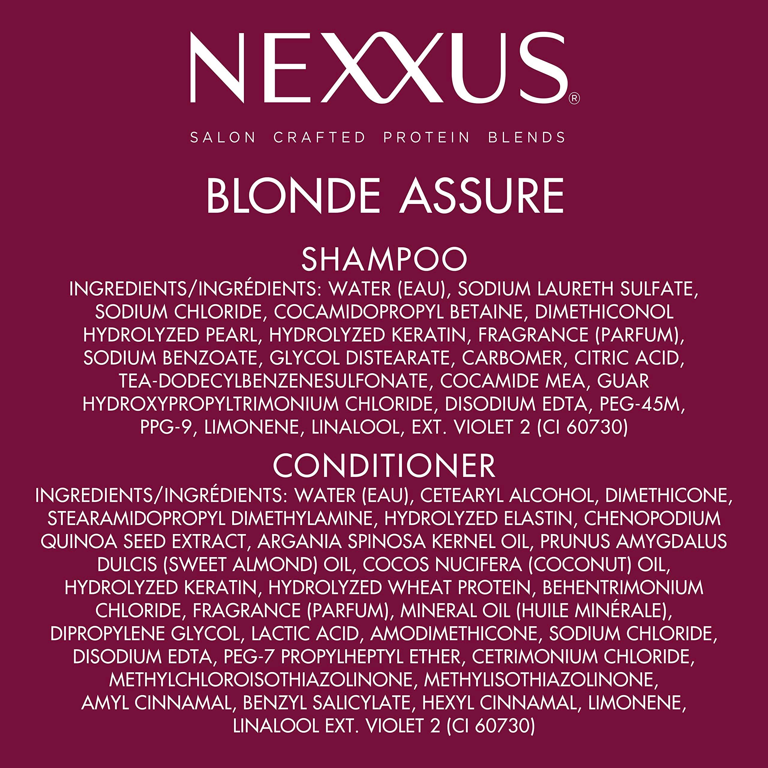 Nexxus Blonde Assure Purple Shampoo & Conditioner Color Assure 2 Pack Blonde, Bleached & Silver Hair Color Shampoo & Conditioner with Keratin Protein & Violet Pigment 8.5 fl oz - Image 8