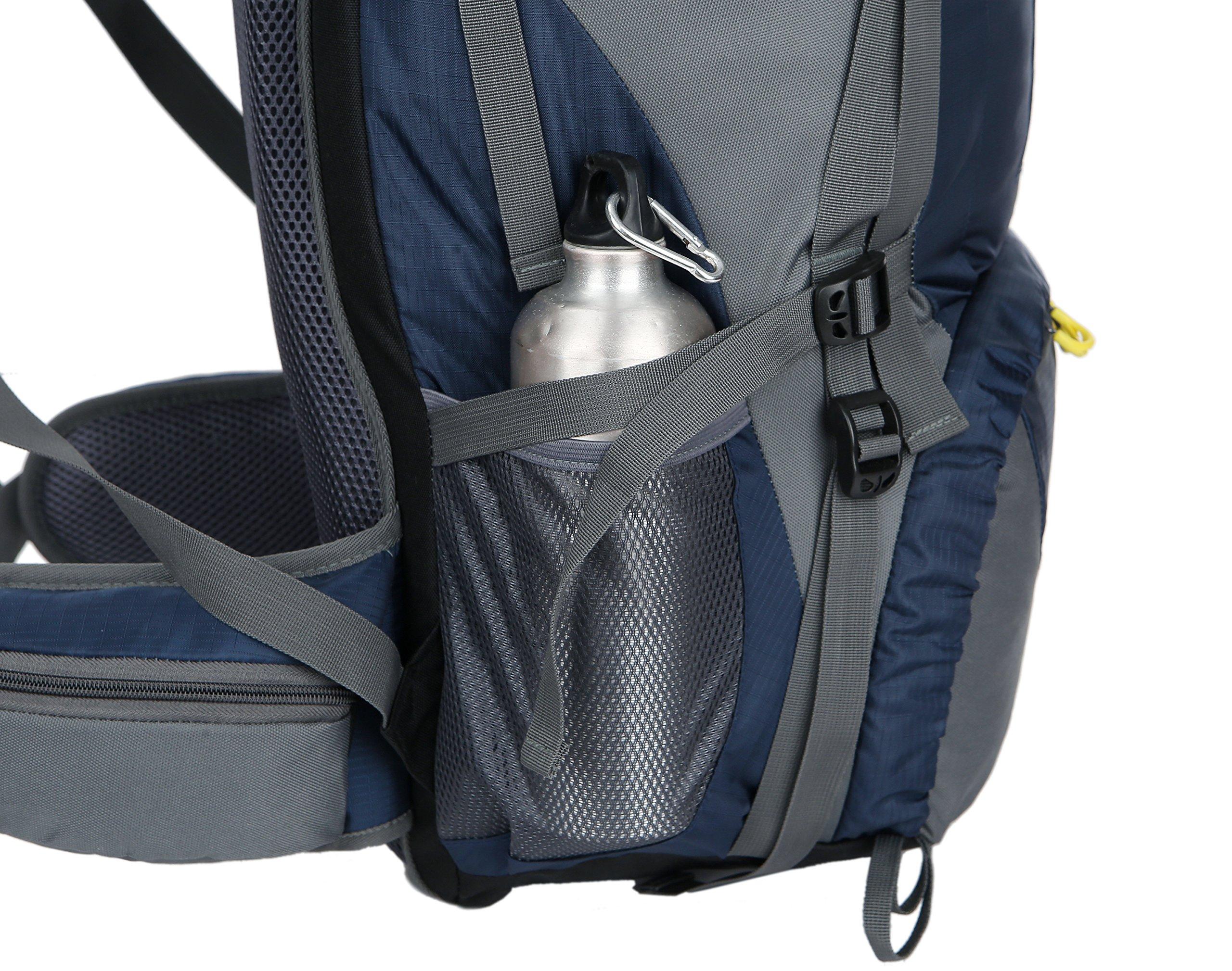 WoneNice 50L(45+5) Waterproof Hiking Backpack - Outdoor Sport Daypack with Rain Cover - Image 7