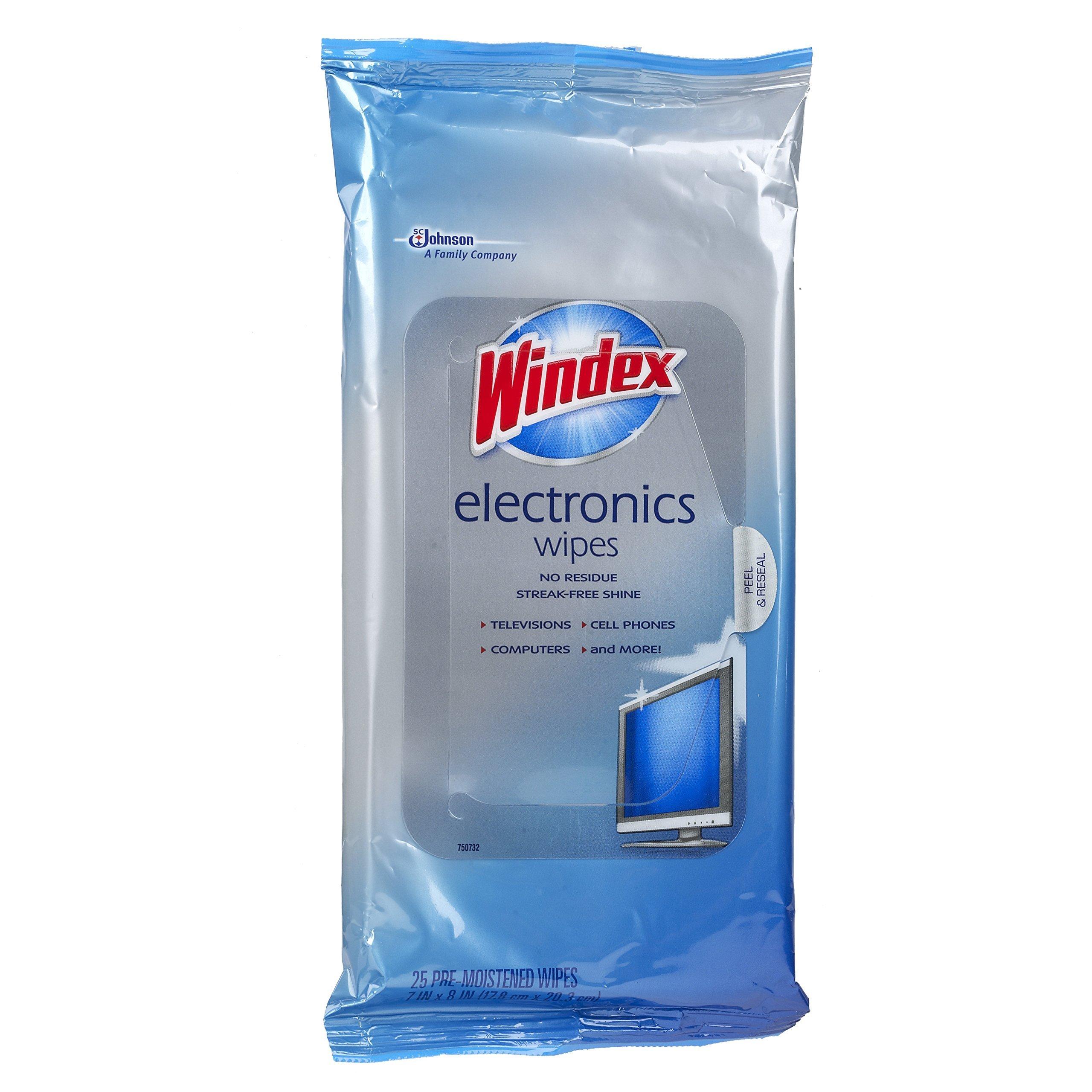 Windex Electronics Wipes, 25Count, 10 Pack, Total 250 Wipes - Image 3