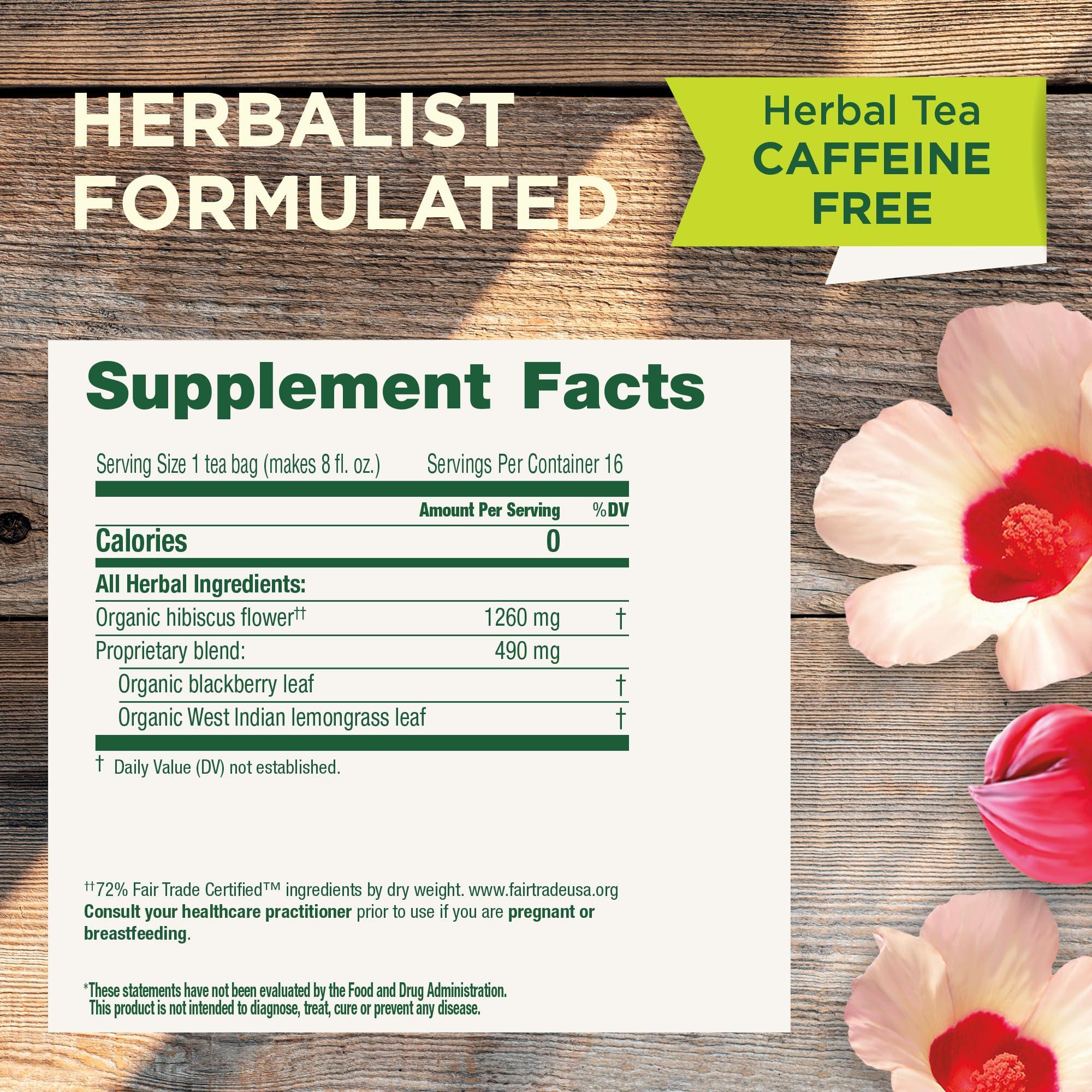 Traditional Medicinals Tea, Organic Hibiscus, Supports Your Cardiovascular System, 16 Tea Bags - Image 2