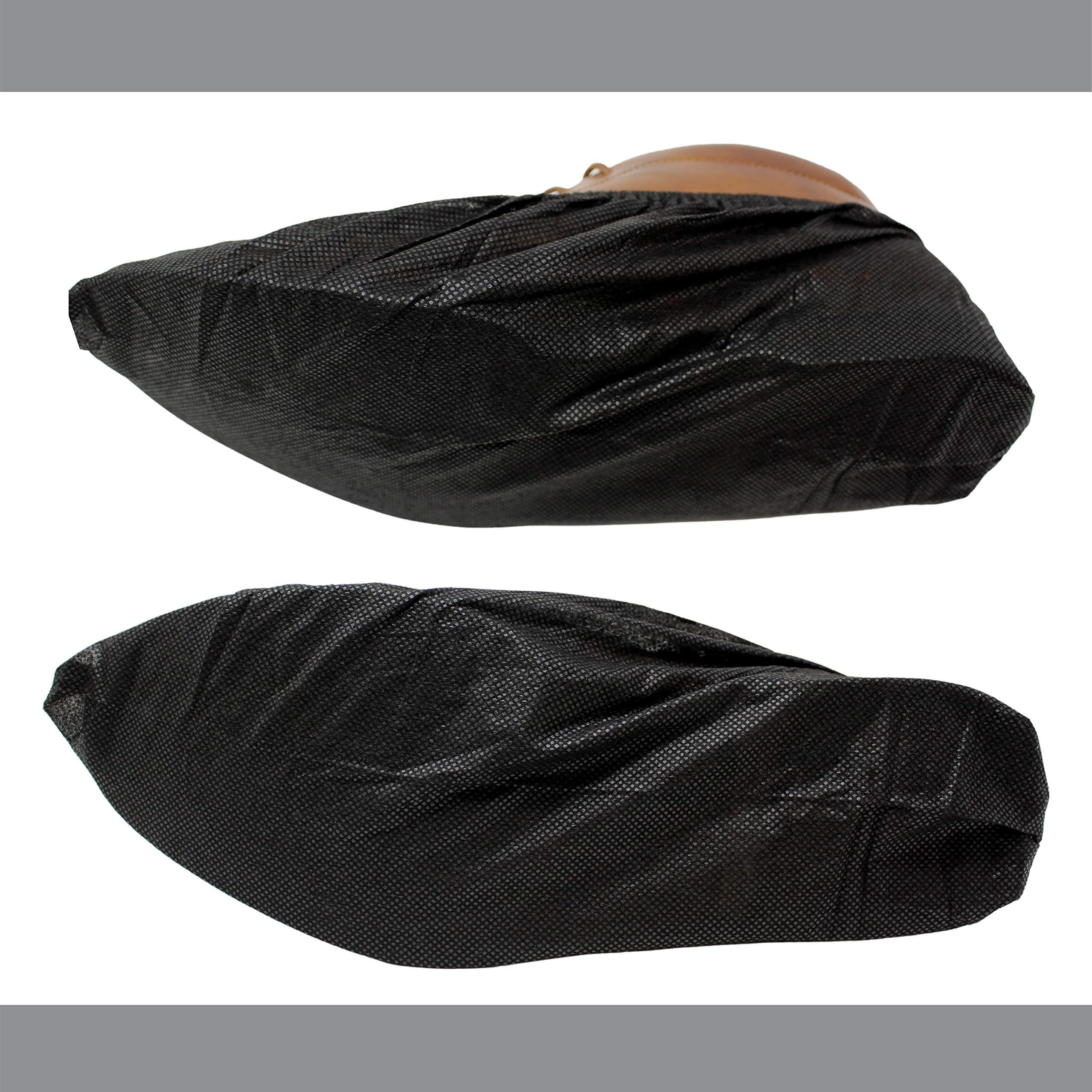 RE GOODS Shoe Covers - X Large Elastic Fit, Extra Thick, 100 Pack, Black Disposable Boot and Shoe Booties, Non Slip, Indoor Outdoor Use - Image 6