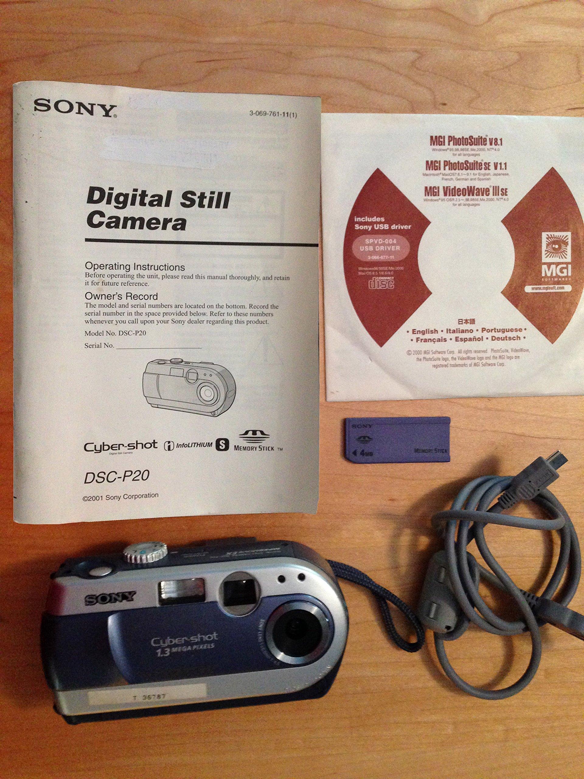Sony DSC-P20 1.3MP Digital Camera (Renewed)
