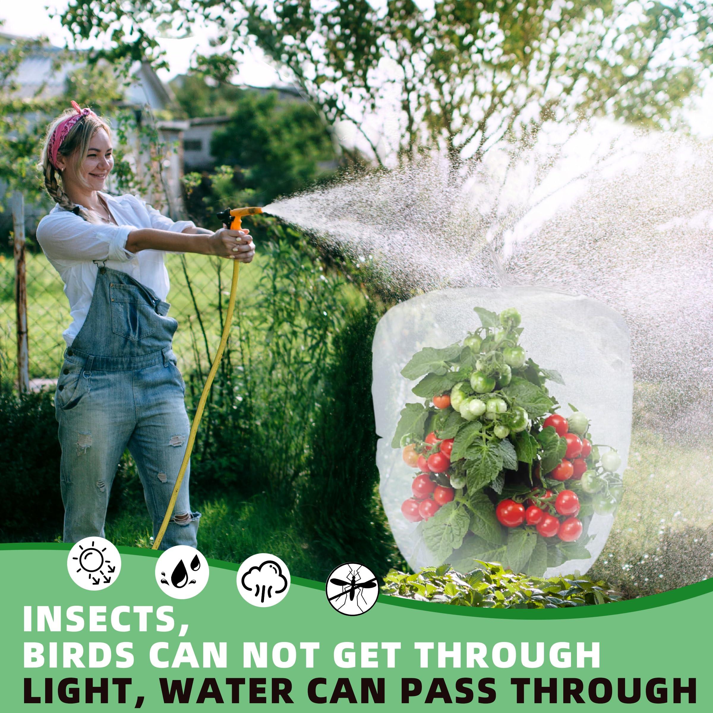 5 Pack Garden Plant Fruits Tree Protection Netting Covers with Drawstring, 3.3 x 2.7Ft Bird Insect Netting Bag, Plant Netting Barrier for Fruit/Flower/Herb/Vegetables (3.3 x 2.7Ft) - Image 7