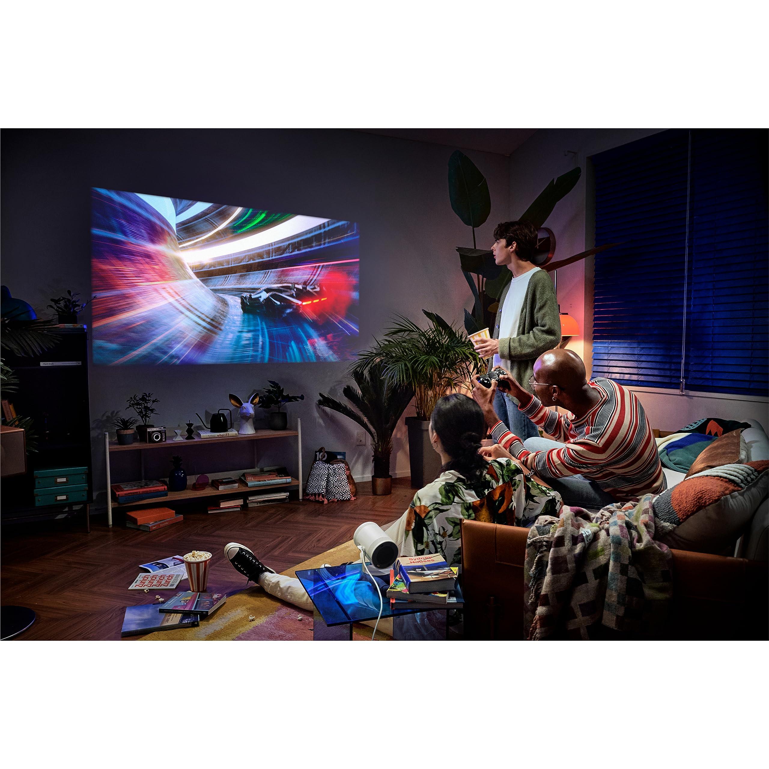 SAMSUNG 30” - 100” The Freestyle with Gaming Hub Smart Portable Projector, FHD, HDR, Big Screen Home Theater Experience, 360 Sound, SP-LFF3CLAXZA, 2023 Model (Renewed) - Image 7