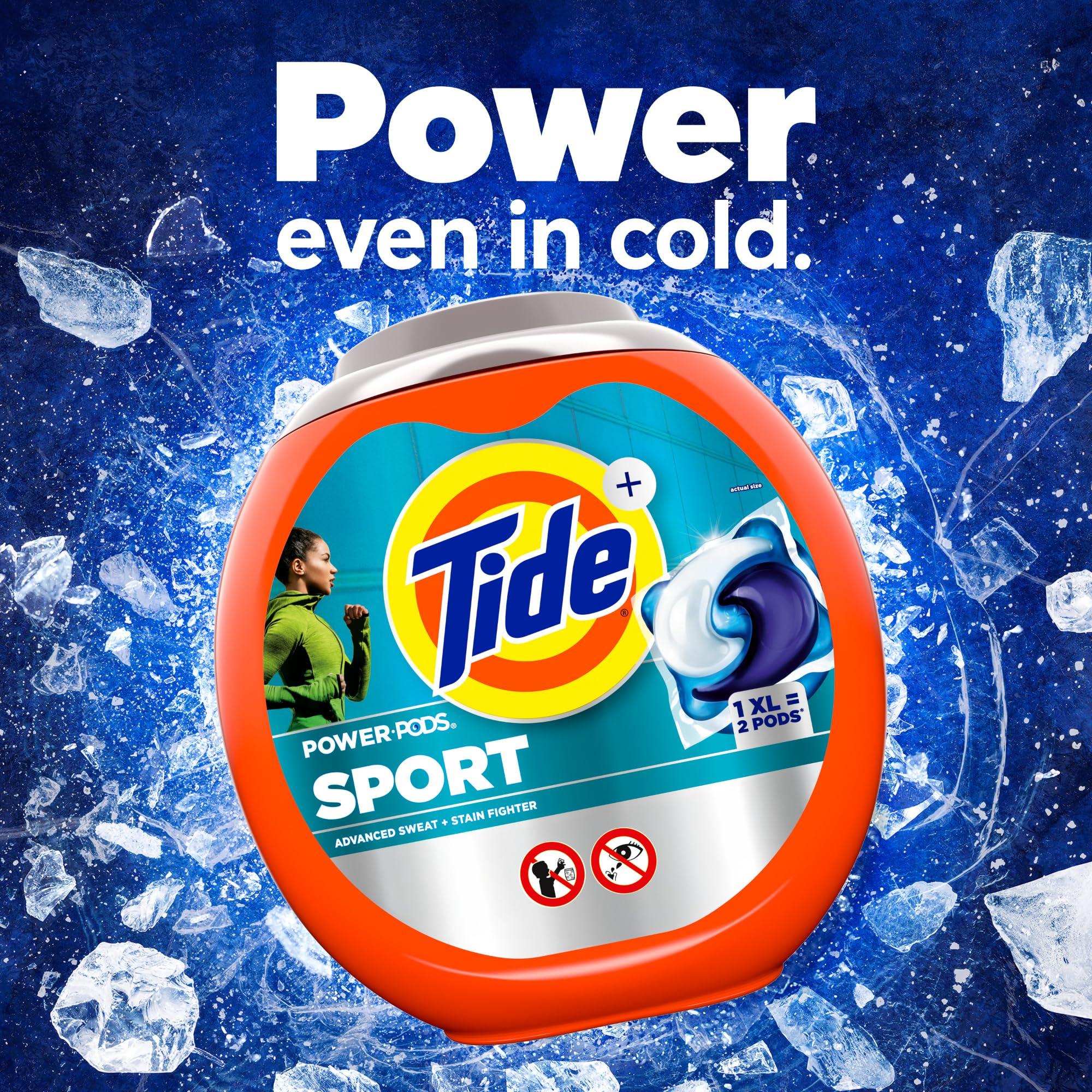 Tide Power PODS Laundry Detergent Soap Pacs with Febreze Sport, 63 Count, Laundry Pods with Febreze Freshness and Sport Odor Defense (133) - Image 5