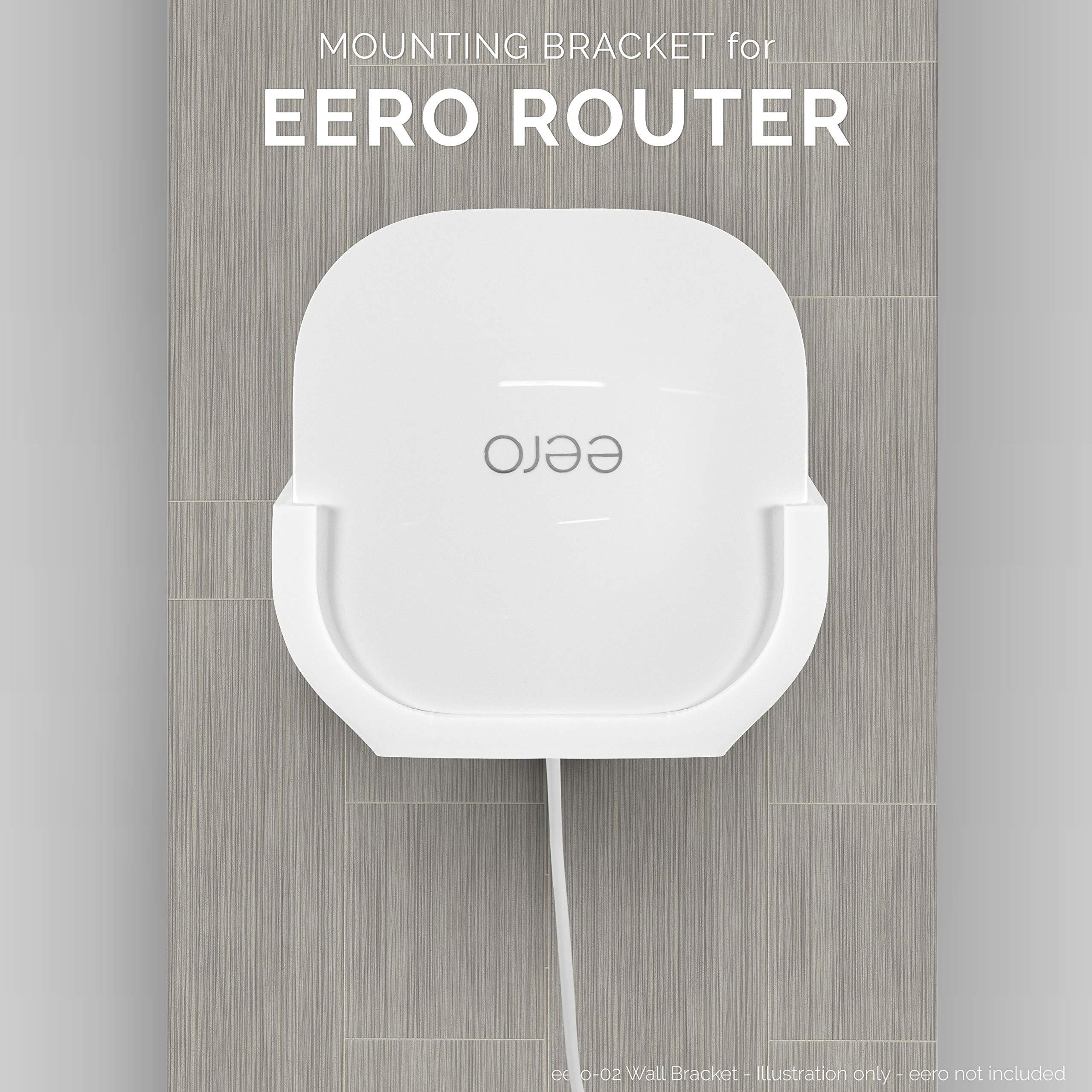Screwless Wall Mount for Eero Mesh WiFi (NOT Compatible with Eero 6/Pro 6/Beacon), VHB Stick On Holder, Easy to Install, No Tools, No Mess, No Drilling, Strong Adhesive Mount, White by Brainwavz - Image 8