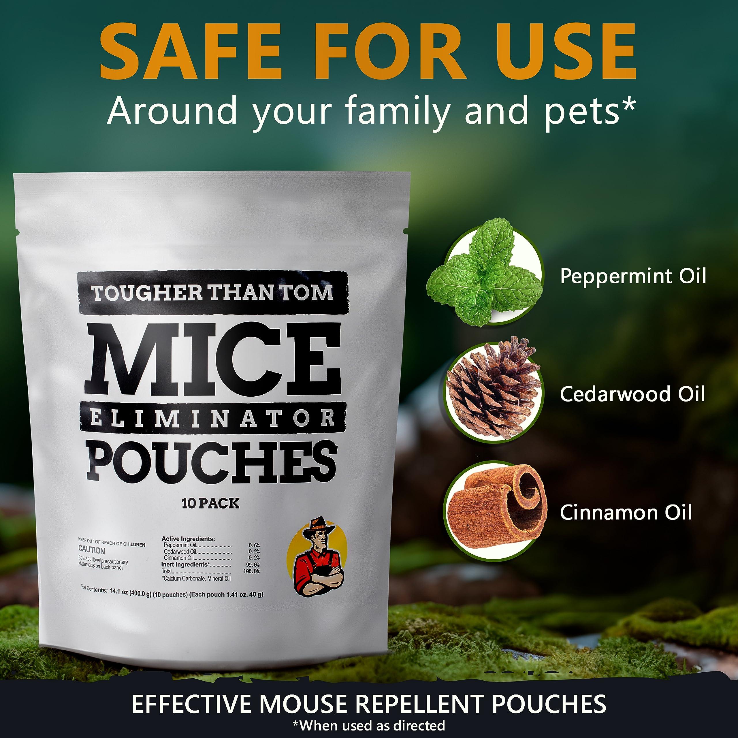 10 Pack All-Natural Mice Repellent Pouches – Harmless Peppermint Essential Oil Mouse Deterrent - Keep Mice Out of Your Home and Your Family Safe - by Tougher Than Tom - Image 2