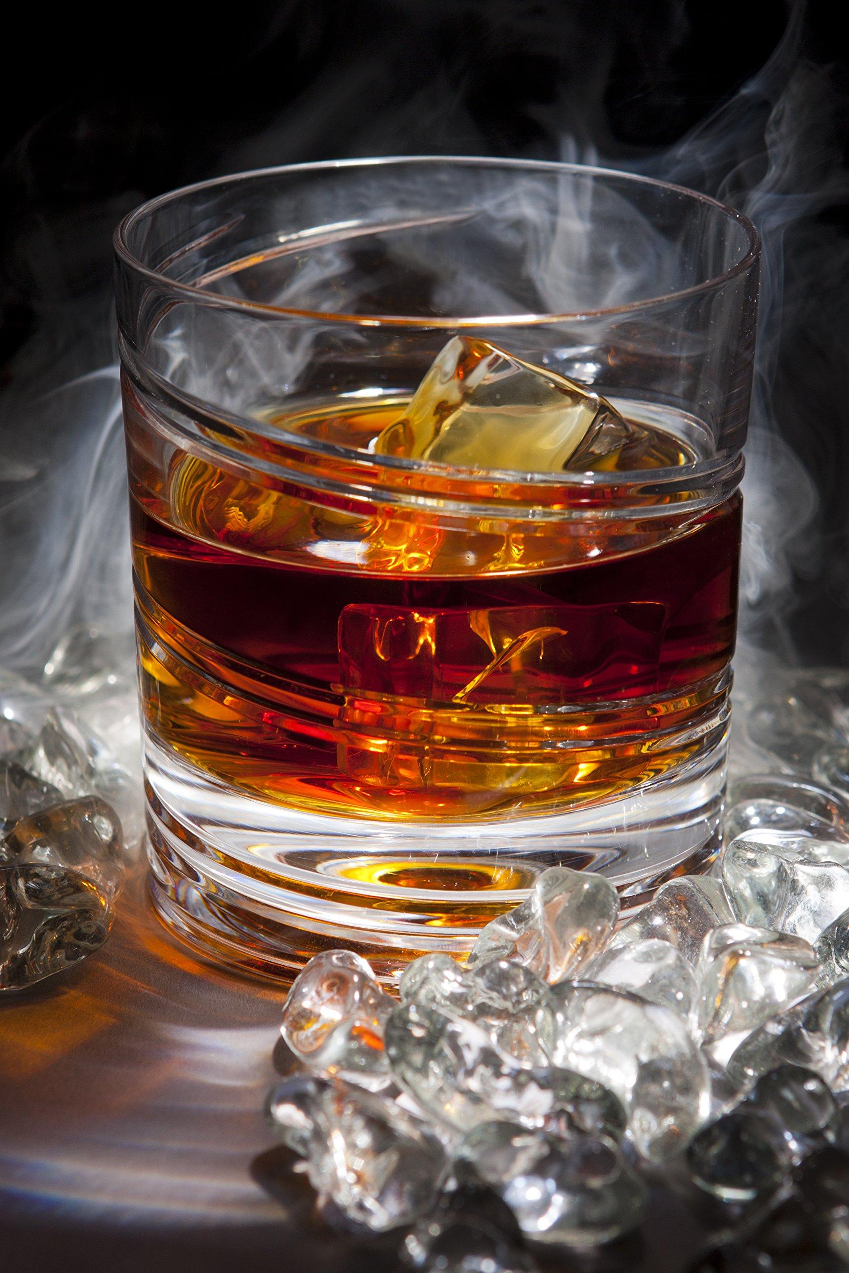 Shtox Rotating Glass (Art 002) Spinning Whiskey Glass for Any Occasions - Unique and Old Fashioned Barware Tumbler Crystal Whiskey Glasses, Spin Glasses for Scotch, Bourbon, Cocktail 320ml - Image 2