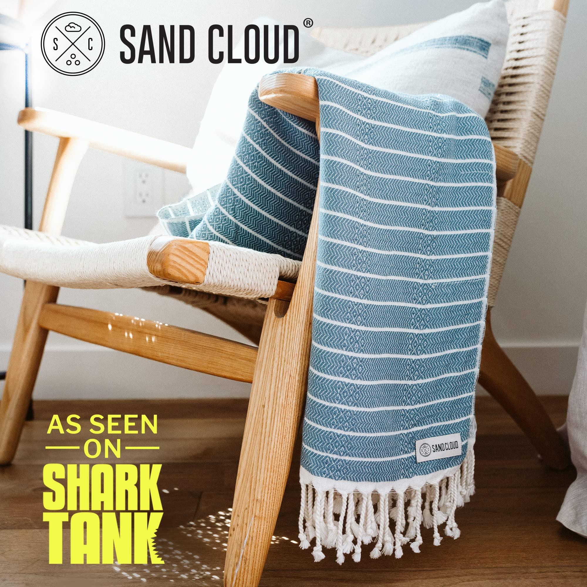 Sand Cloud Turkish Beach Towel - Sand Proof - 100% Certified Organic Turkish Towel - Quick Dry Towel for Beach, Picnic, Blanket or Bath Towel - As Seen on Shark Tank - Gocek (Denim) - Image 3