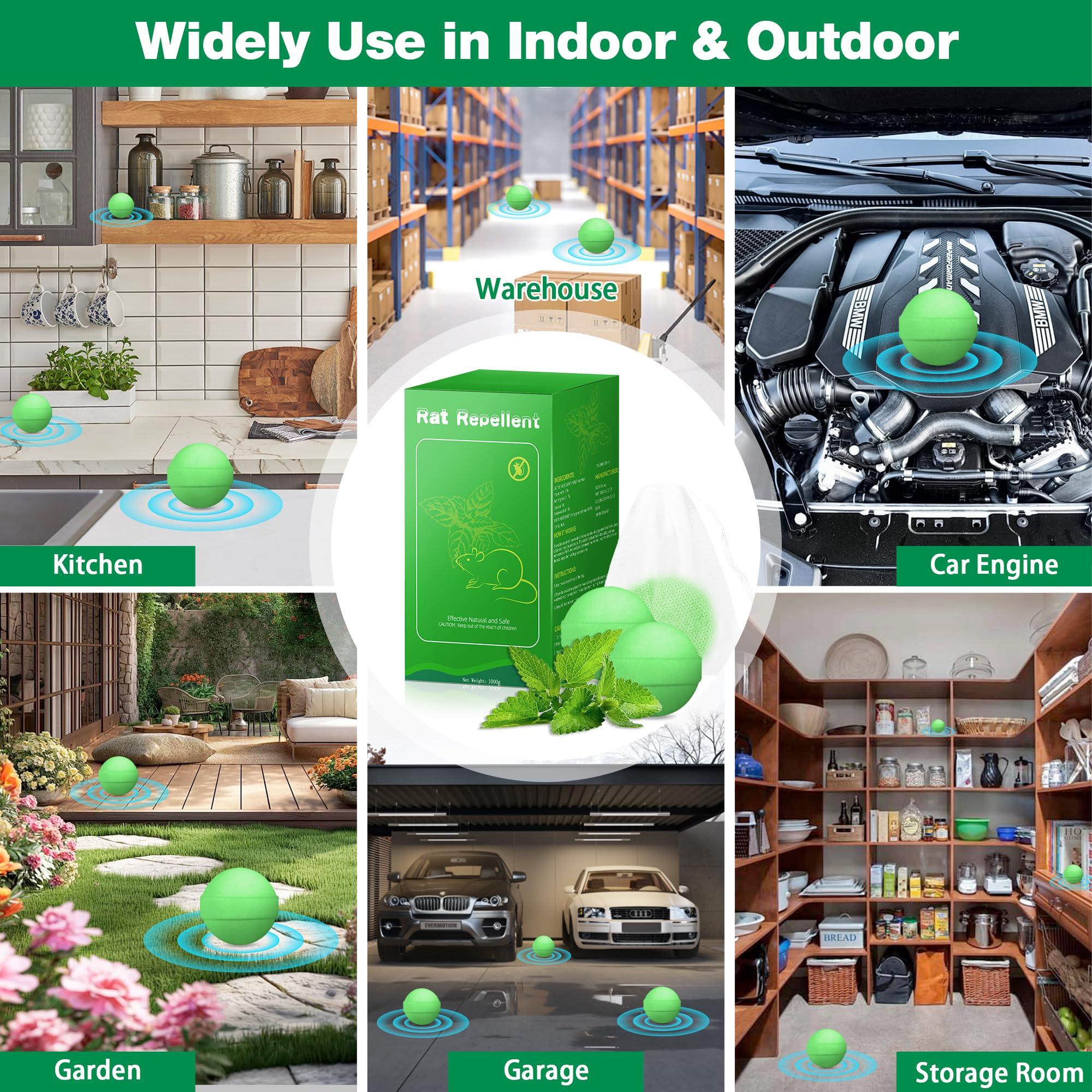 48 Pack Peppermint Oil Mice Repellent - Powerful Rat Repellent Ball for Car Engine Garage Garden House Indoor Outdoor, Rodent Deterrent, Keep Mouse Out Natural Repellent for Pest Rodent, Pet Safe﻿ - Image 7